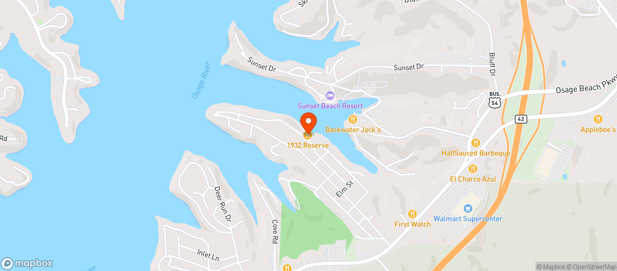 Map showing 1932 Reserve