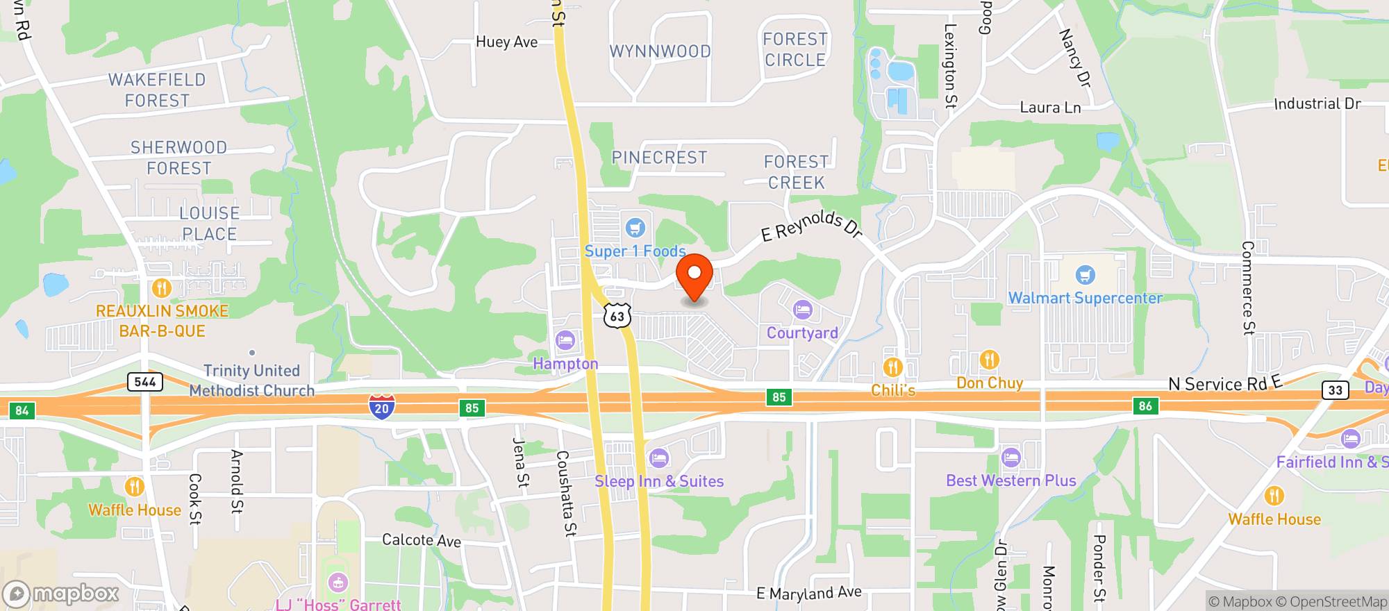 Map showing Gibsons Fresh Grocer - 00100021790