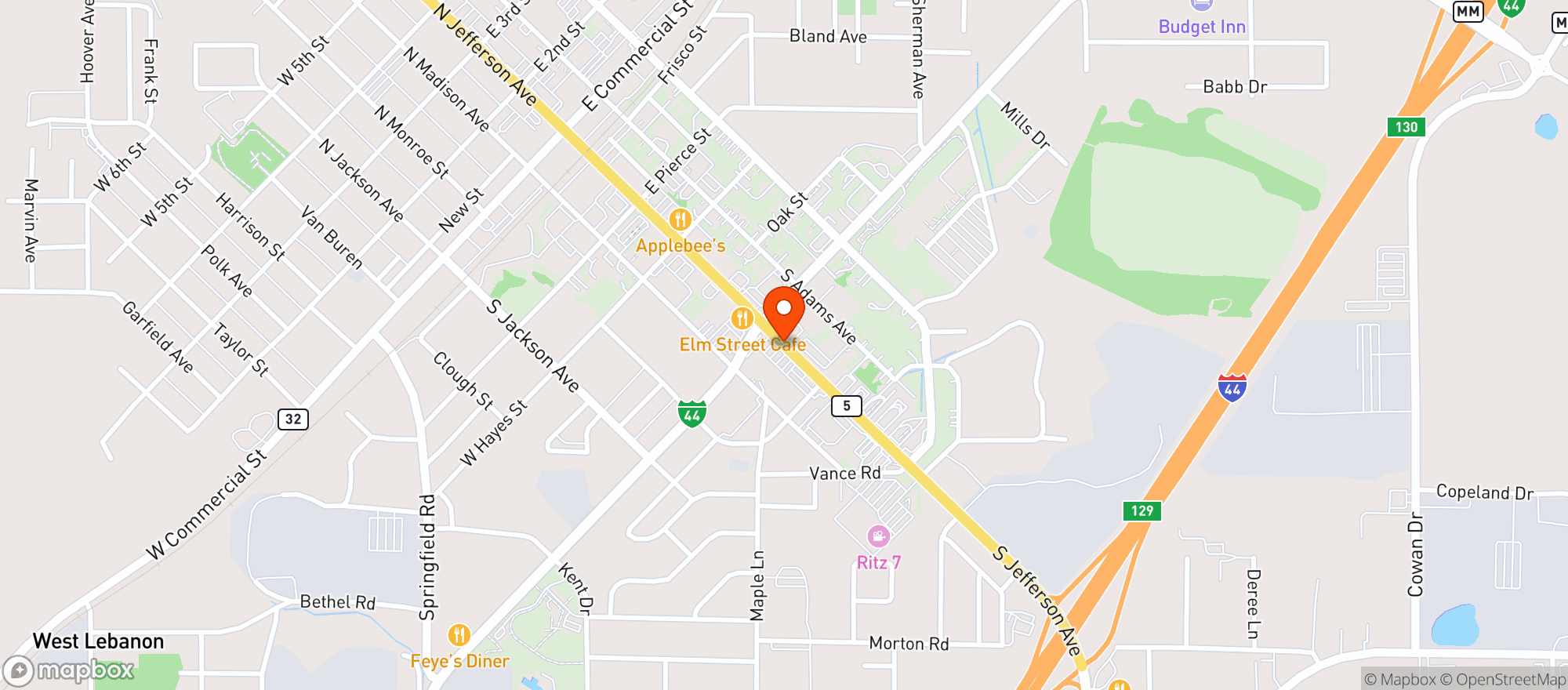 Map showing King Cash Saver