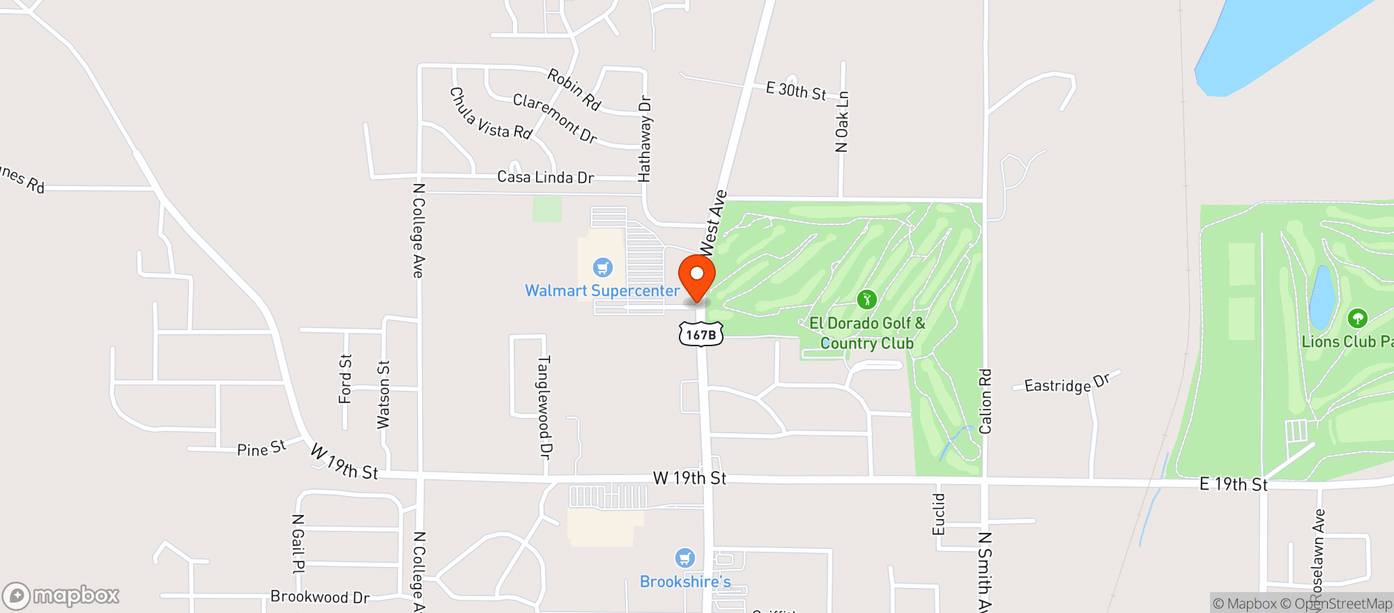 Map showing Walmart Supercenter