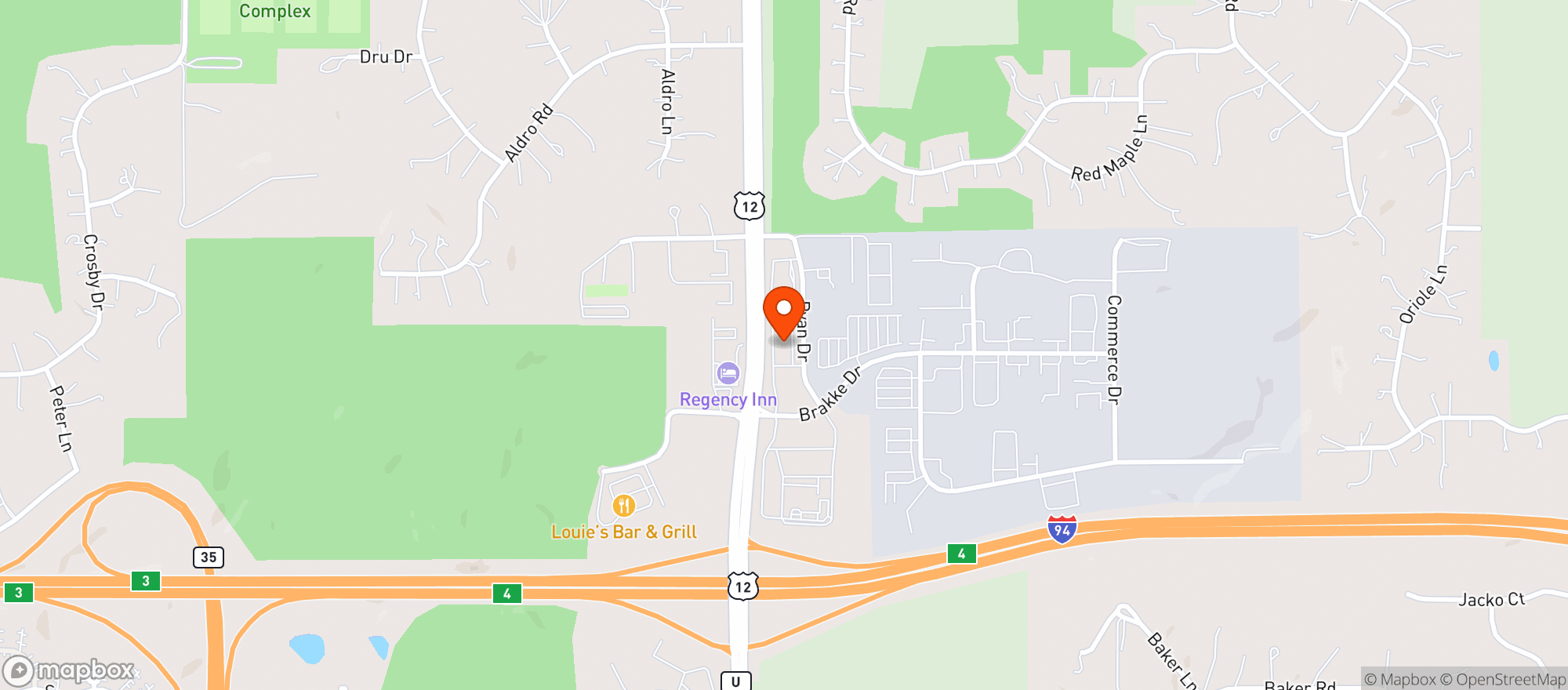 Map showing Lucky`s Wine & Spirits Ii