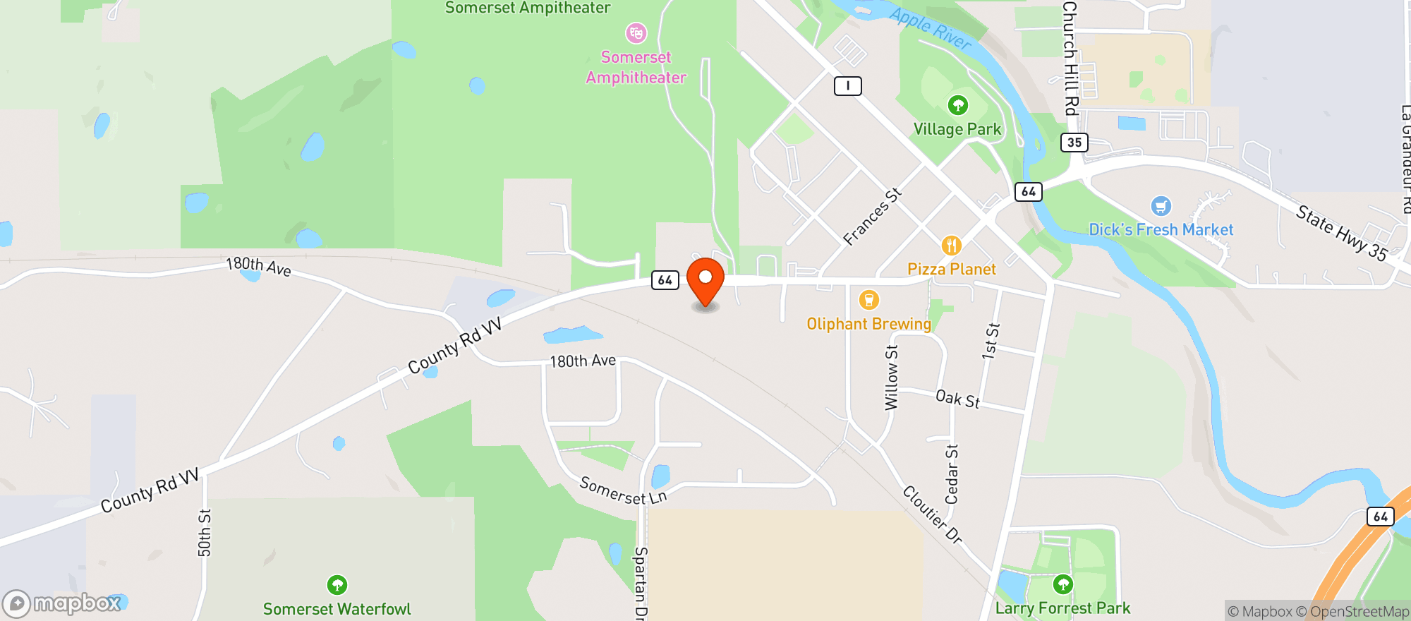 Map showing Apple River Liquor