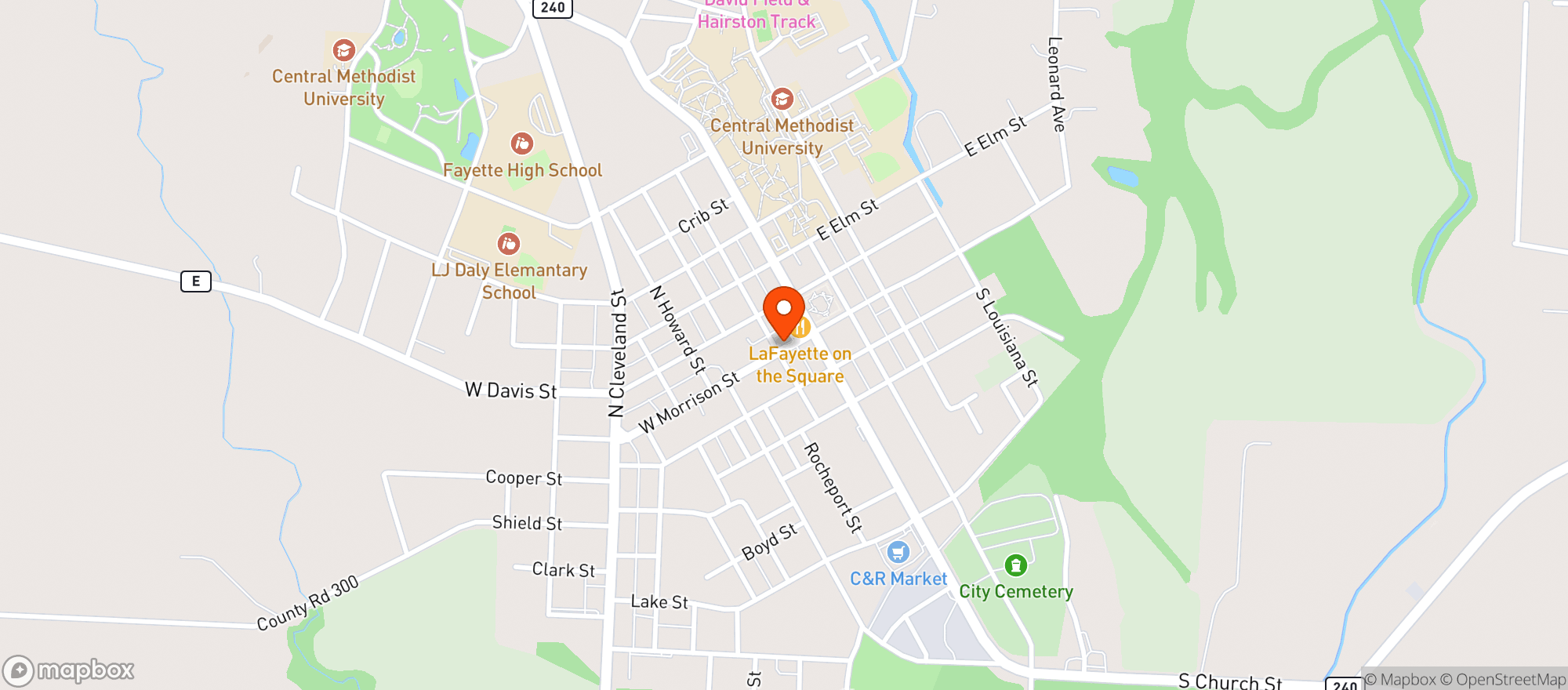 Map showing MAS DISCOUNT HOOCH
