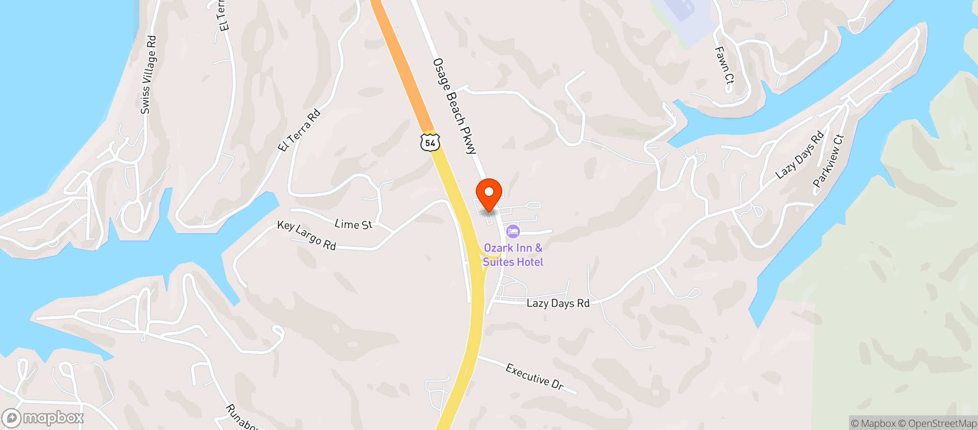 Map showing Dierbergs #25 Lakeview Pointe