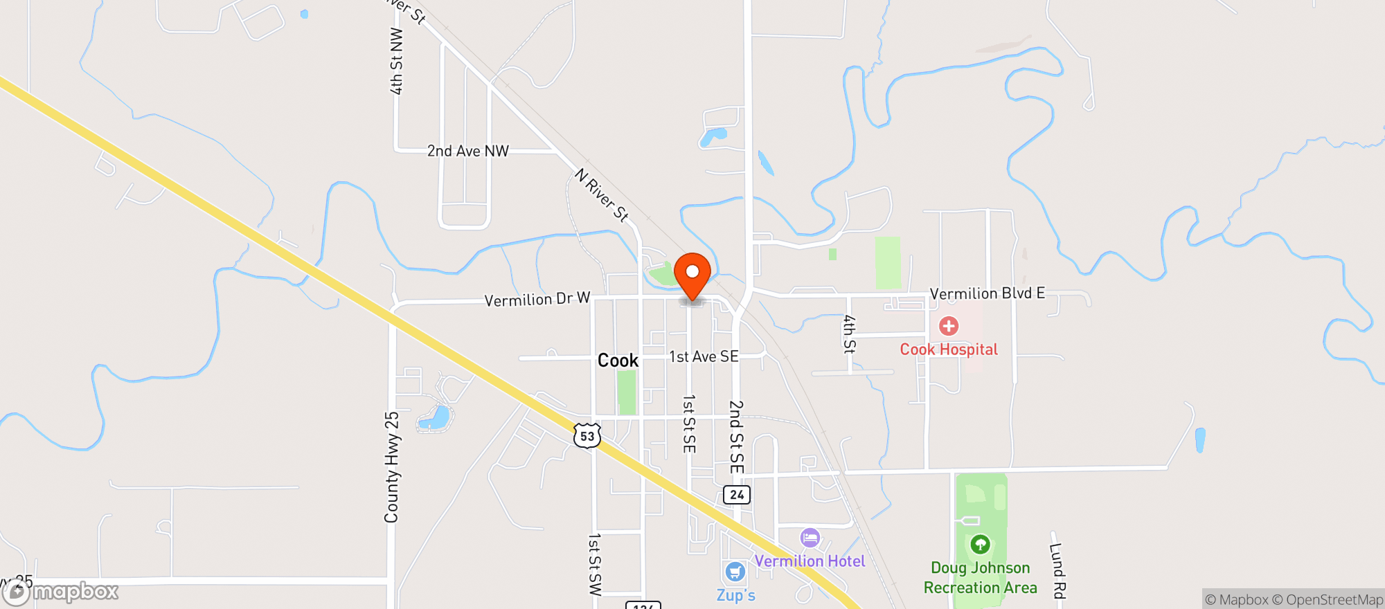Map showing Chaulklin Enterprises