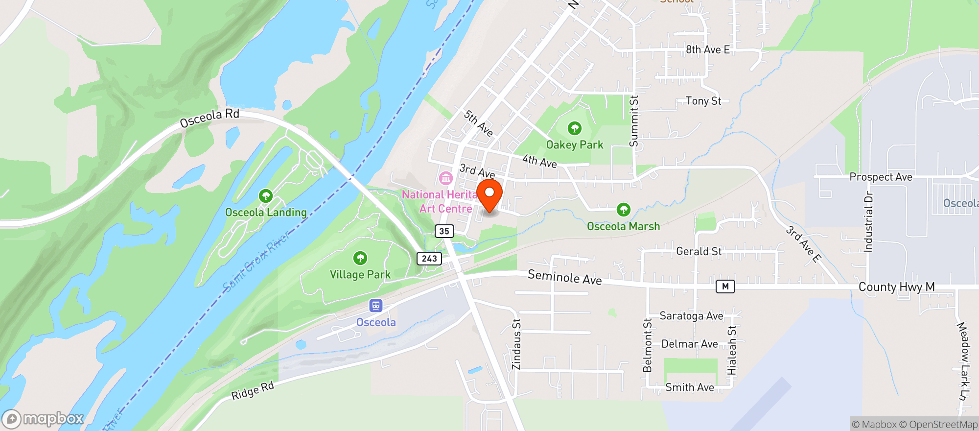 Map showing Dicks Fresh Market - Osceola