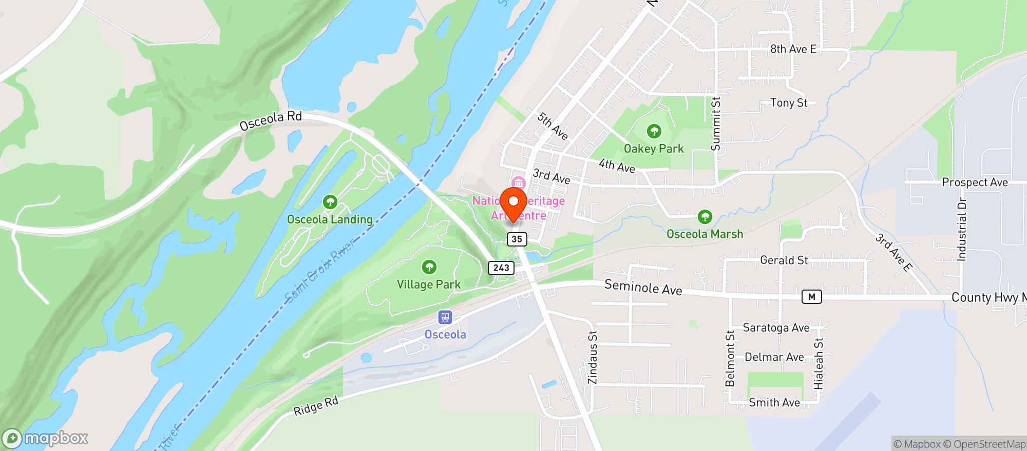 Map showing Pys Saloon & Bar