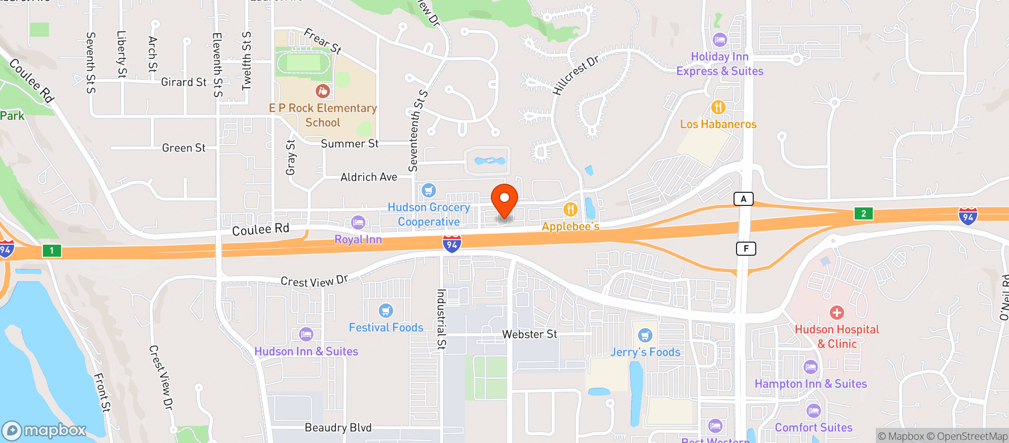 Map showing Lucky's Wine & More