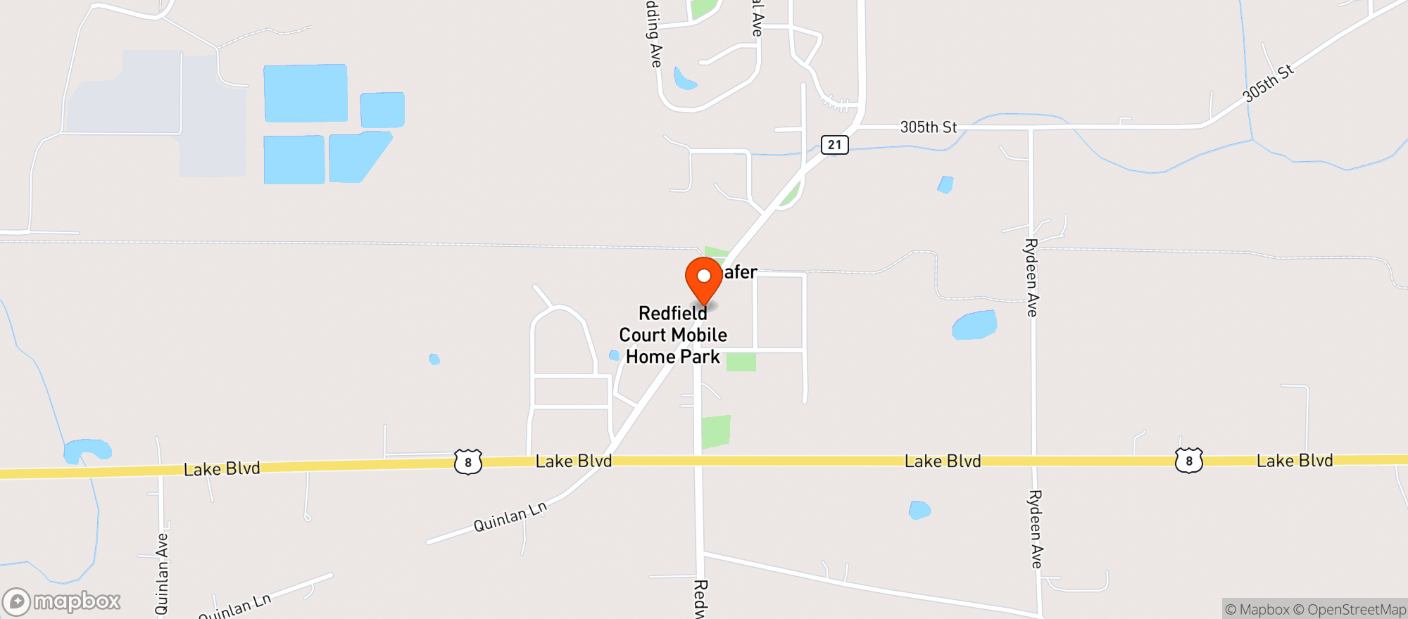 Map showing Shafer Saloon & Grill