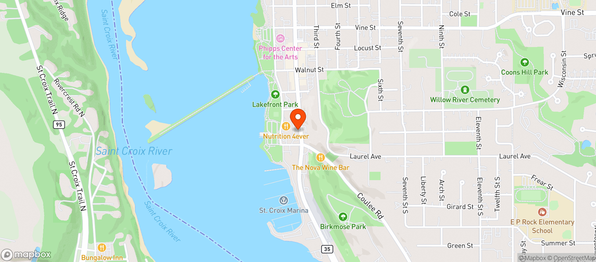 Map showing Lolo American Kitchen