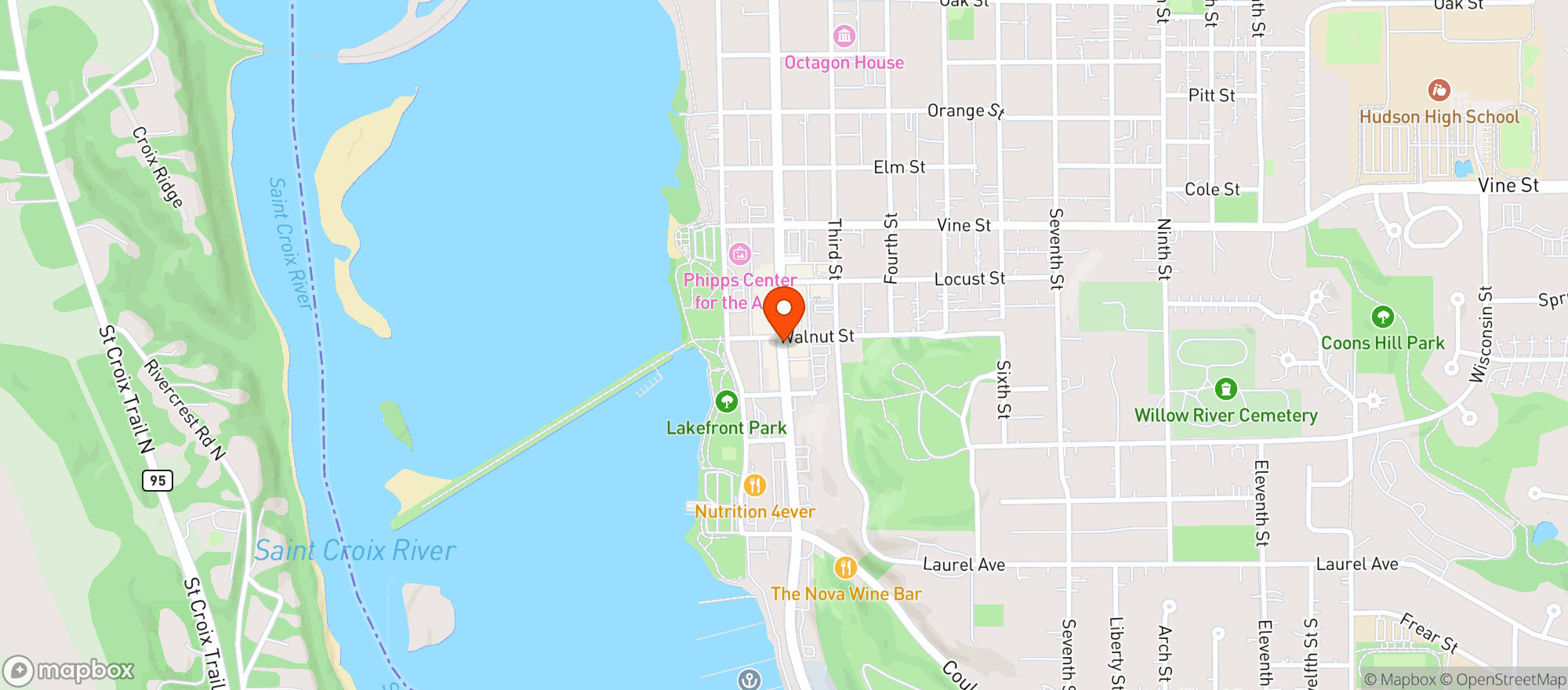 Map showing Chicone`s Liquor Mart