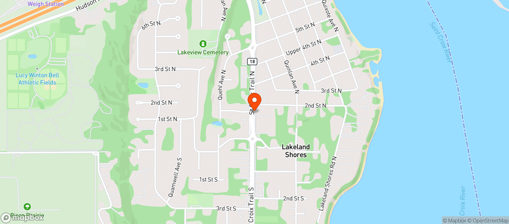 Map showing Green Canopy