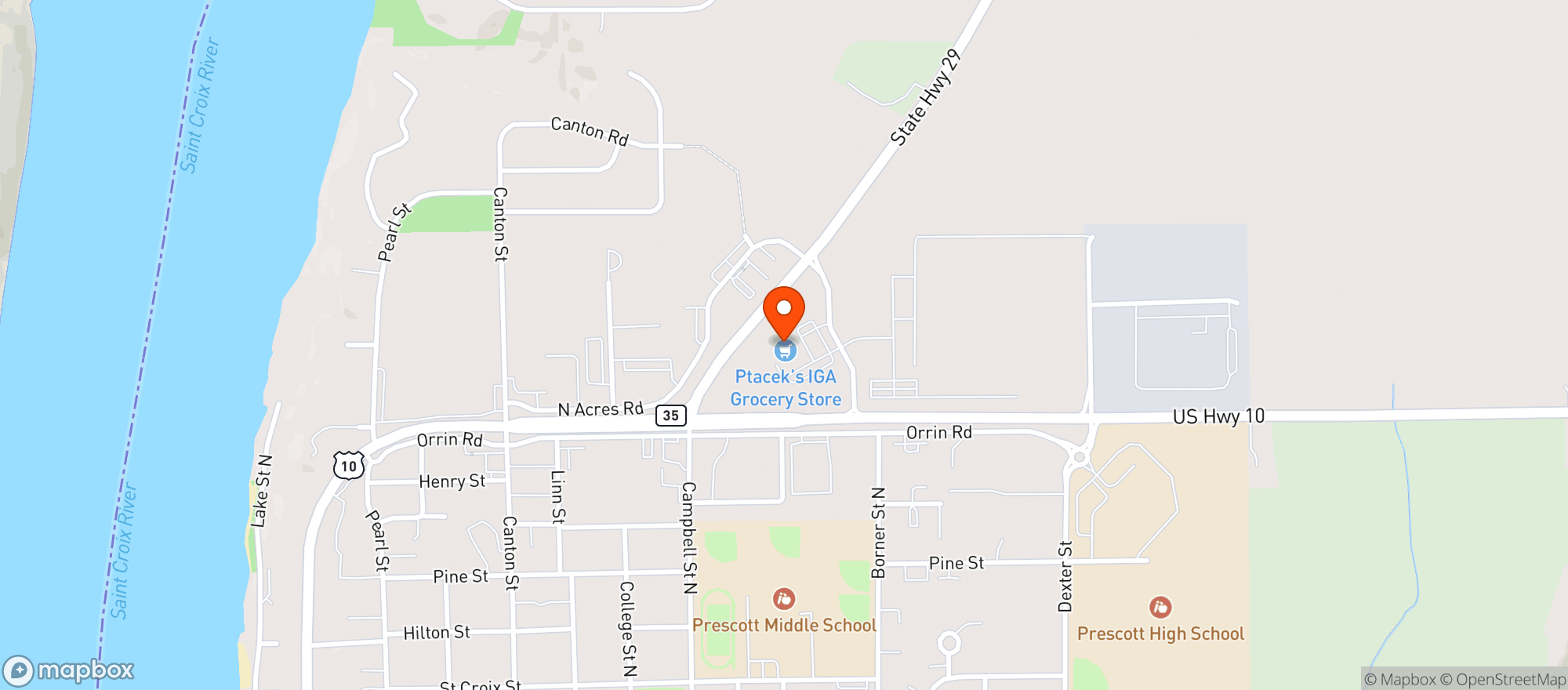 Map showing Ptacek S Iga