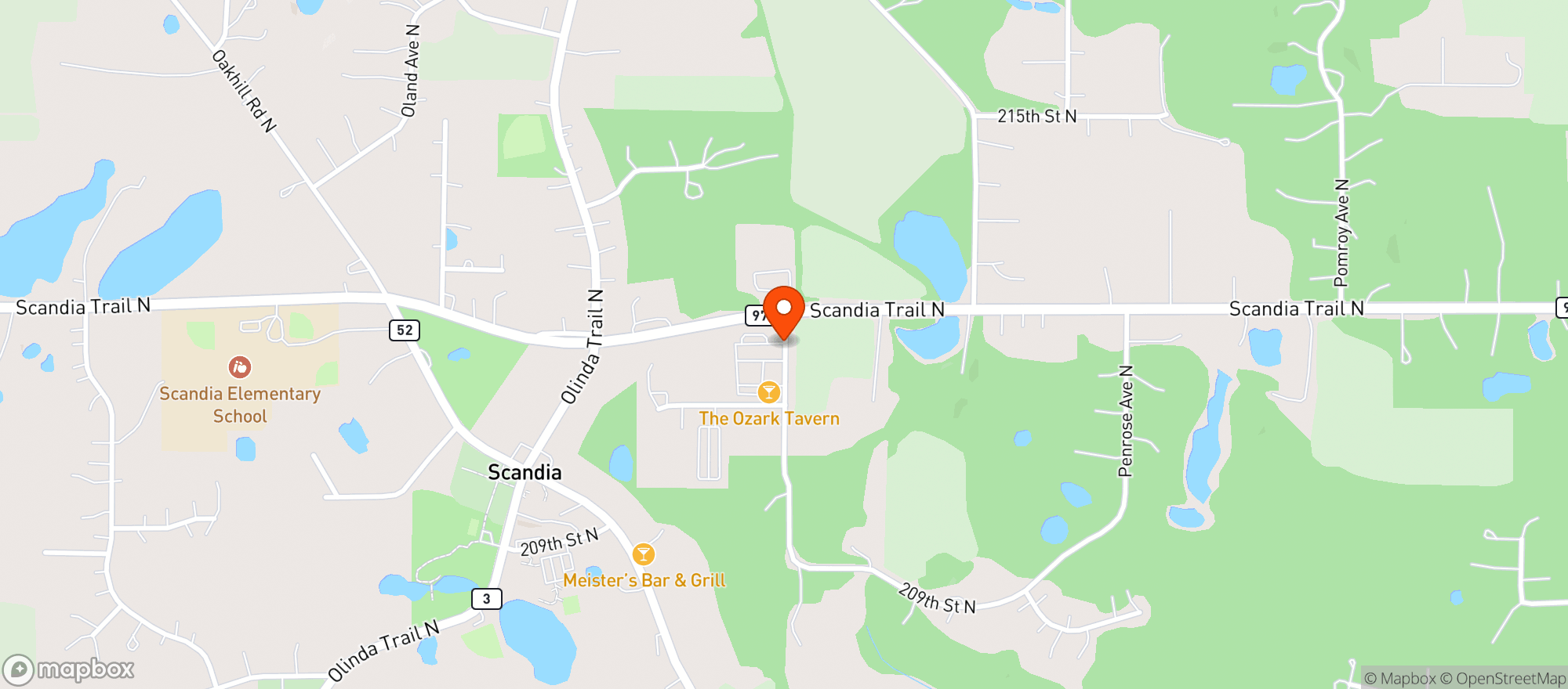 Map showing Scandia Old Town Liquor