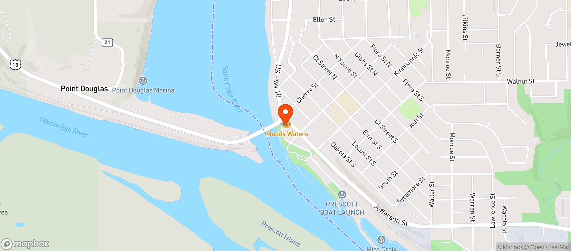 Map showing Muddy Waters