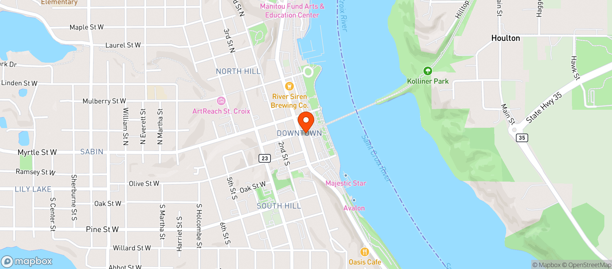 Map showing Stillwater Proper