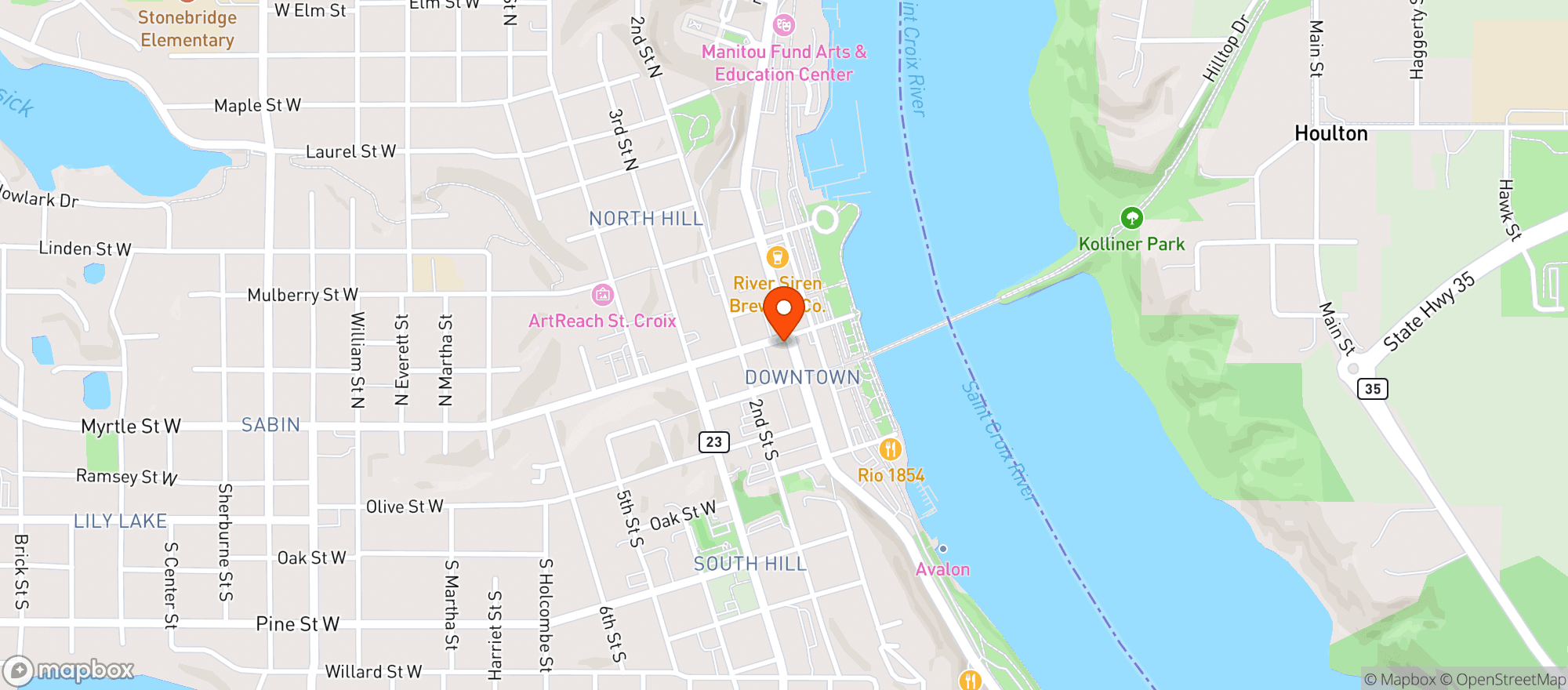 Map showing No Neck Tonys
