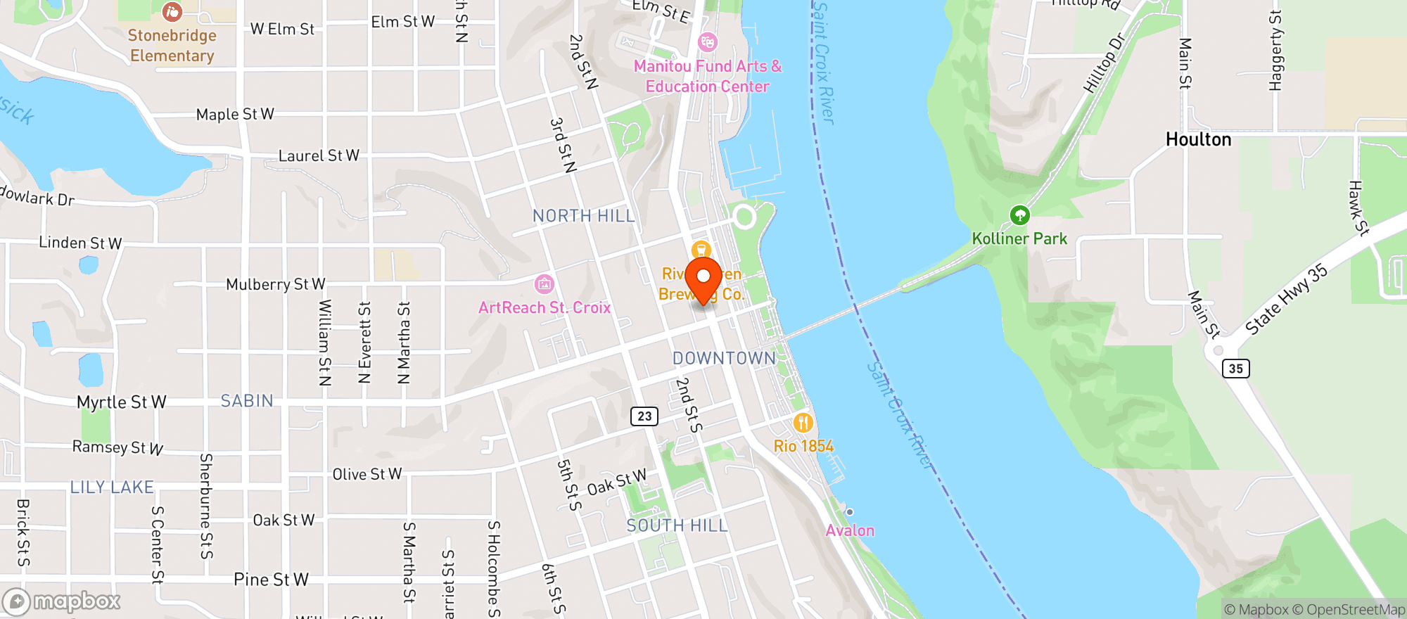 Map showing Melt Pizza Company