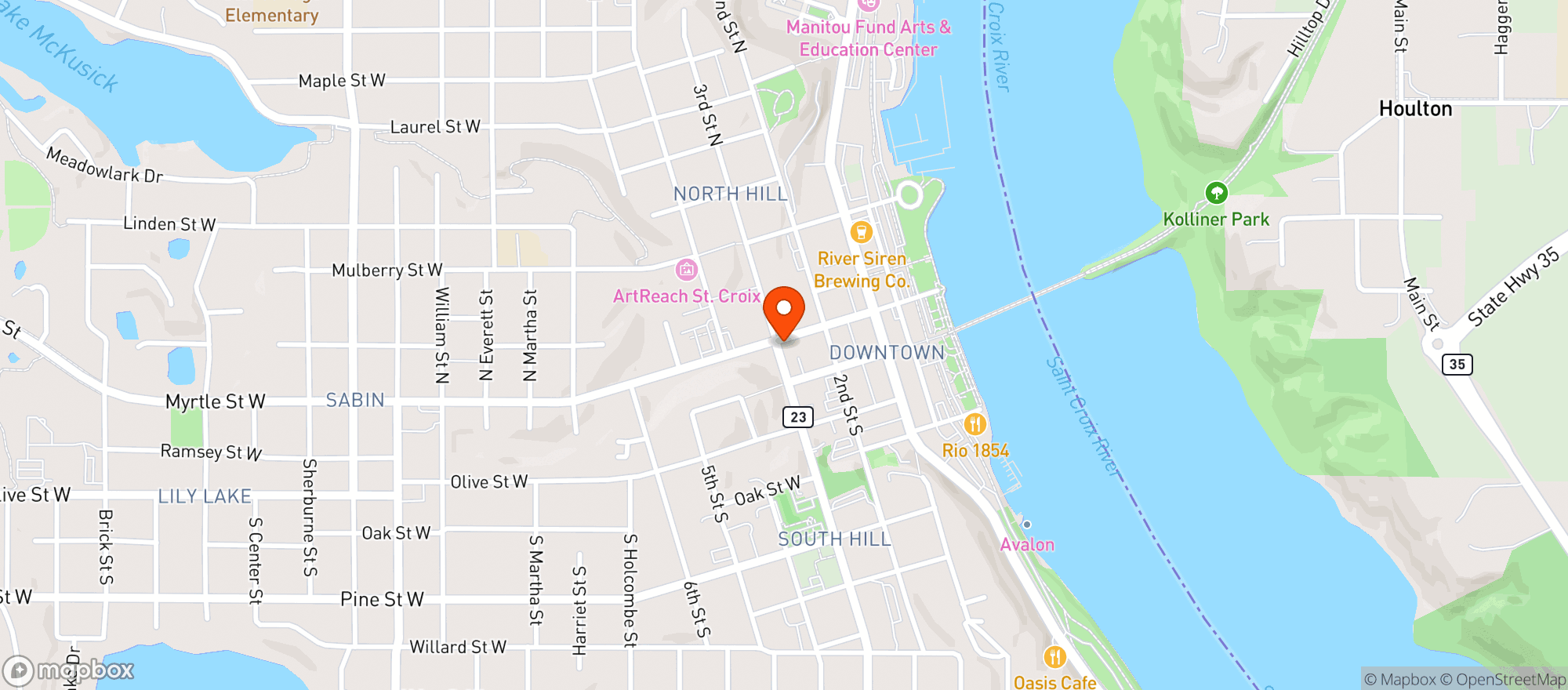 Map showing 3rd Street Post