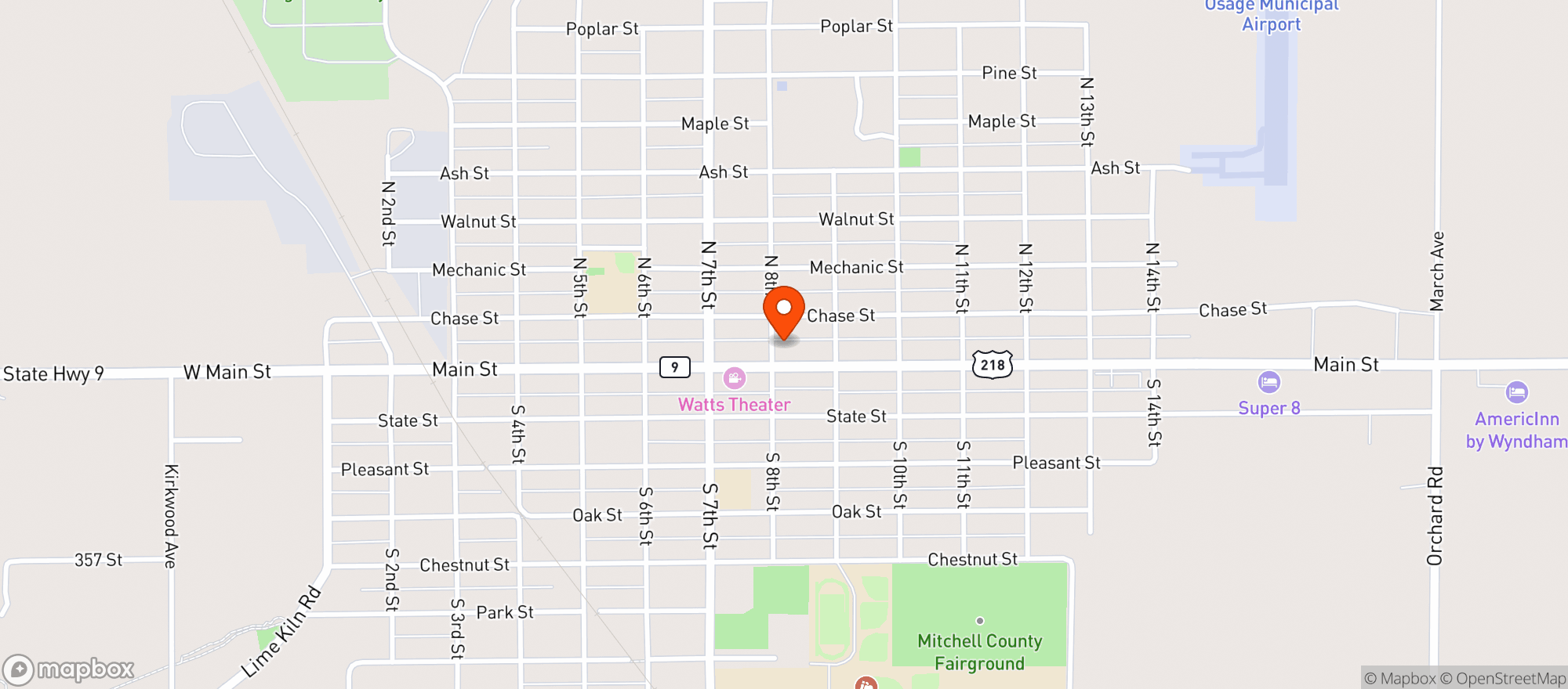 Map showing KWIK STAR #801