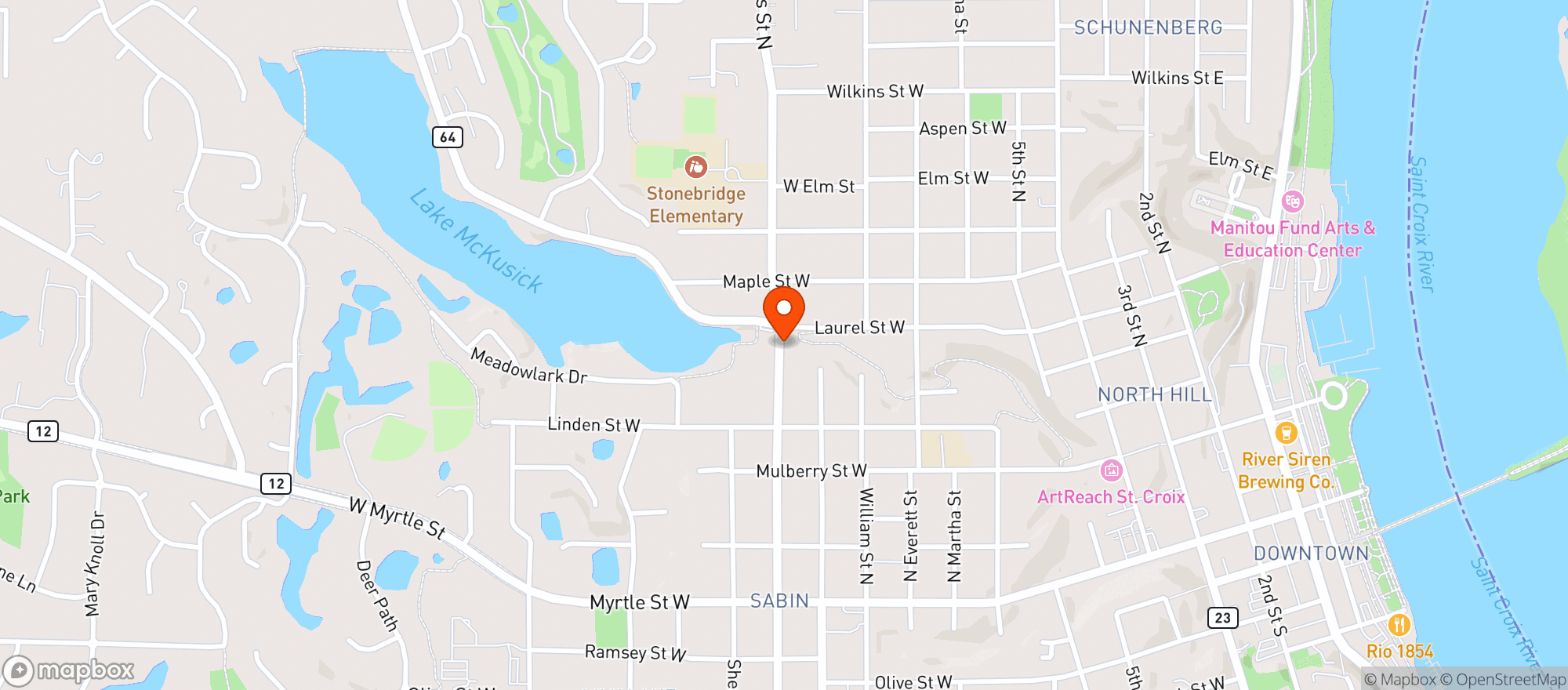 Map showing North Hill Liquor
