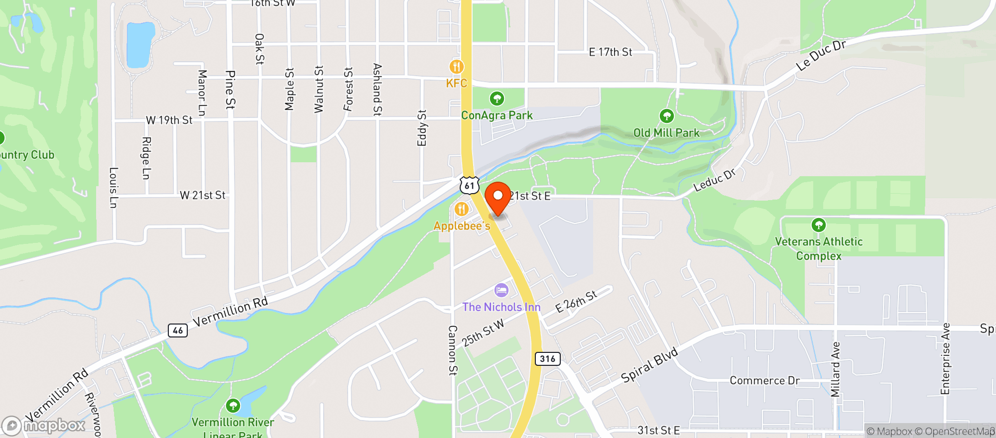 Map showing Green 2 Go