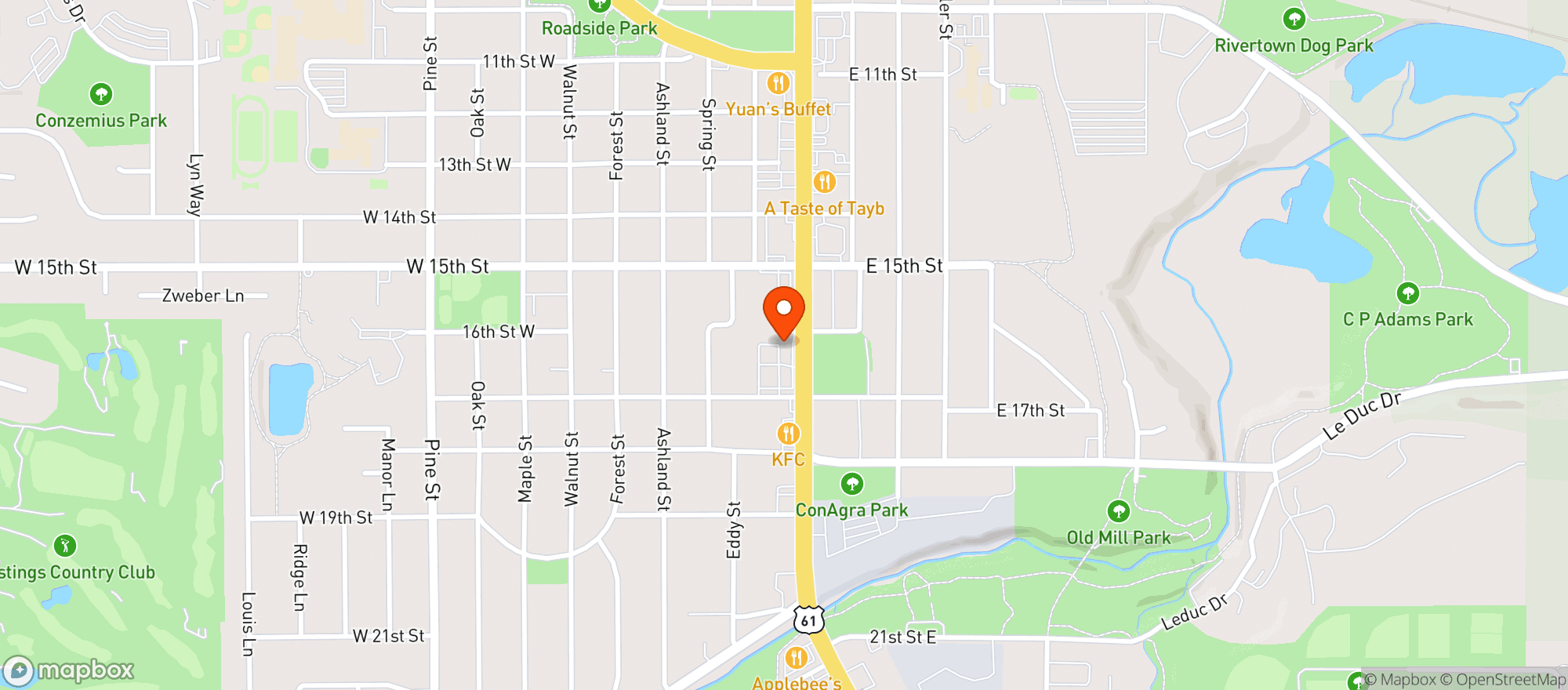 Map showing JAKE'S LIQUOR INC