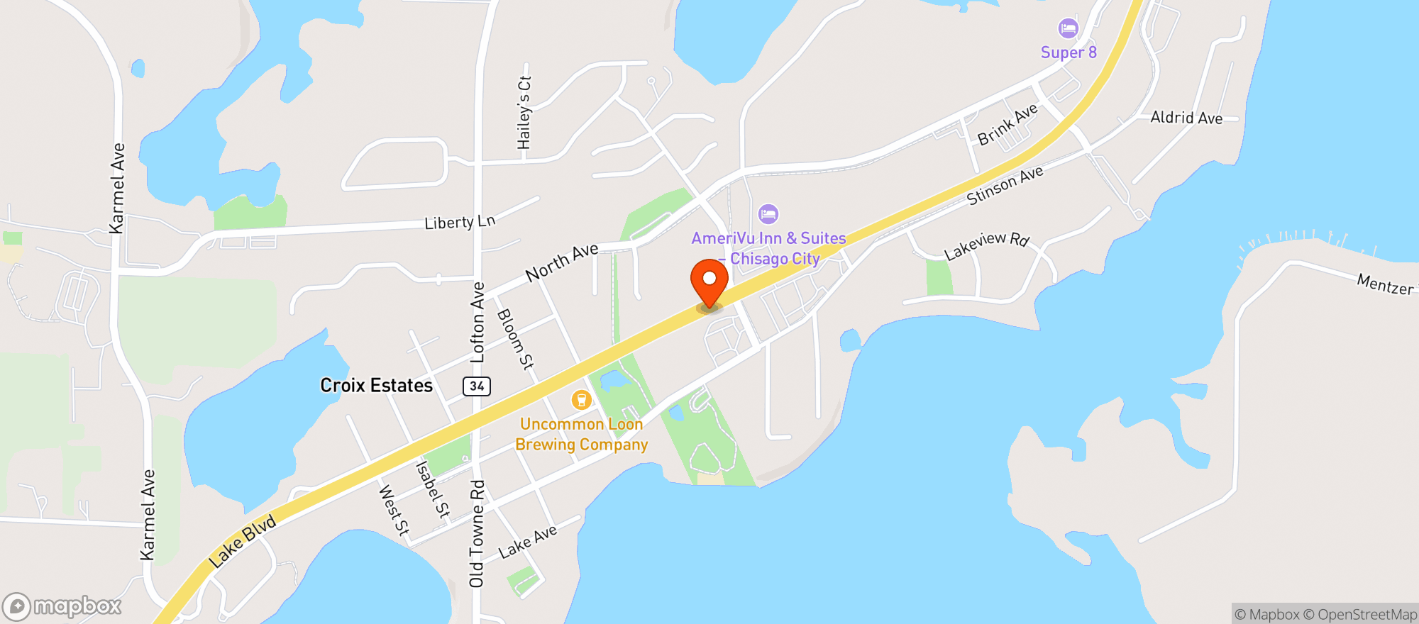 Map showing Kwik Trip