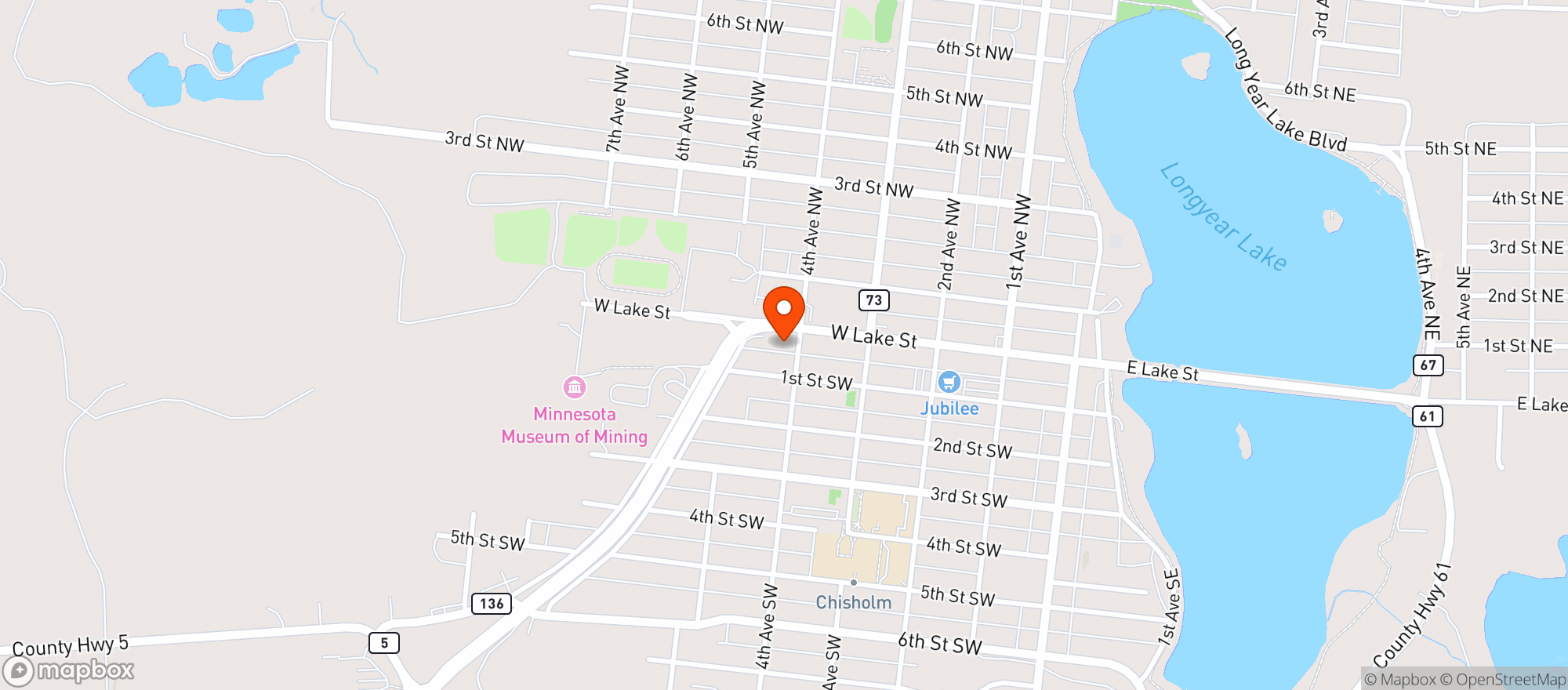 Map showing Korner Store 200