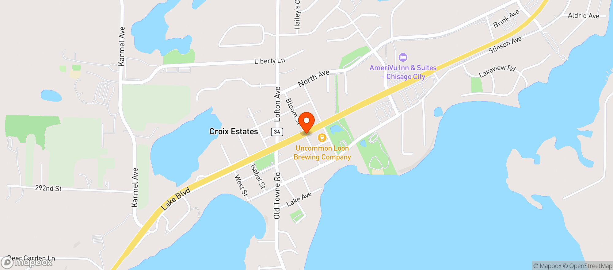 Map showing The Stone Inn