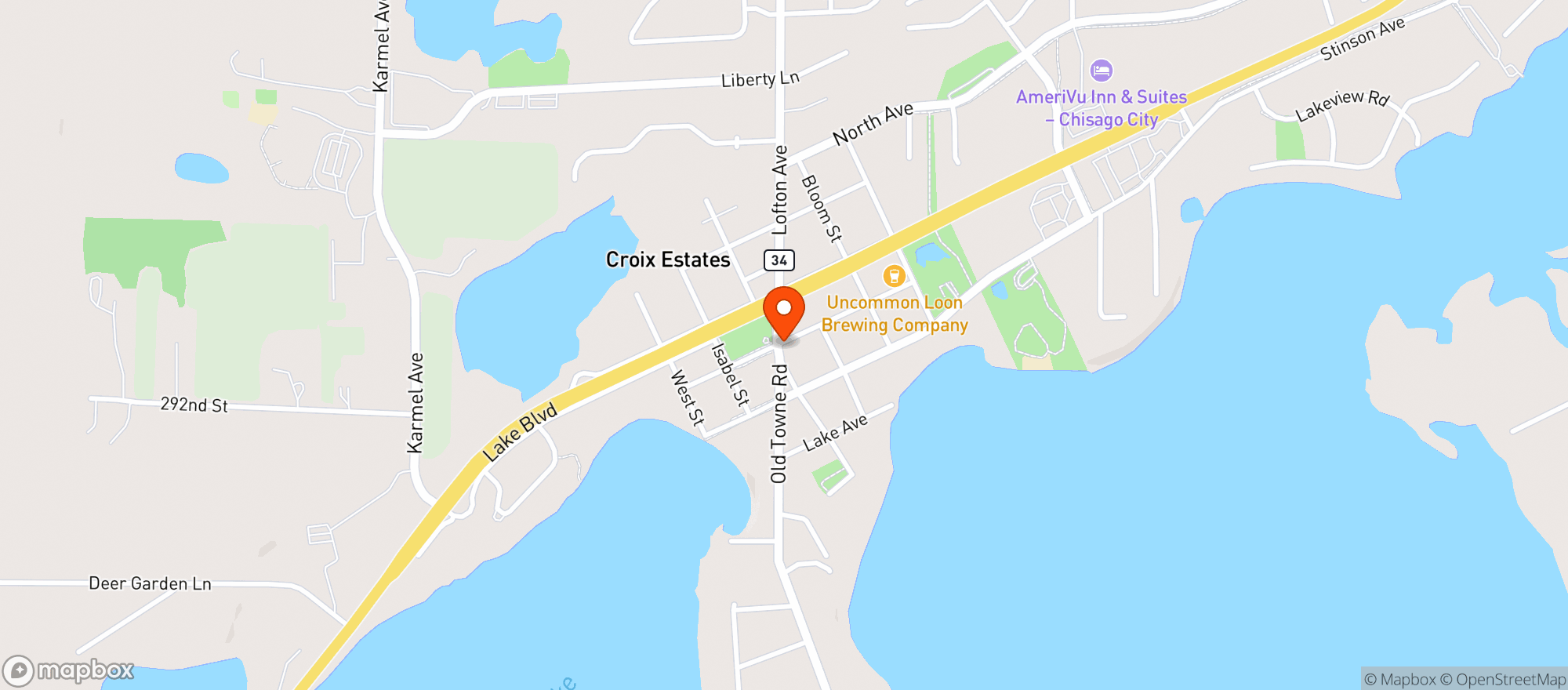 Map showing Smittys