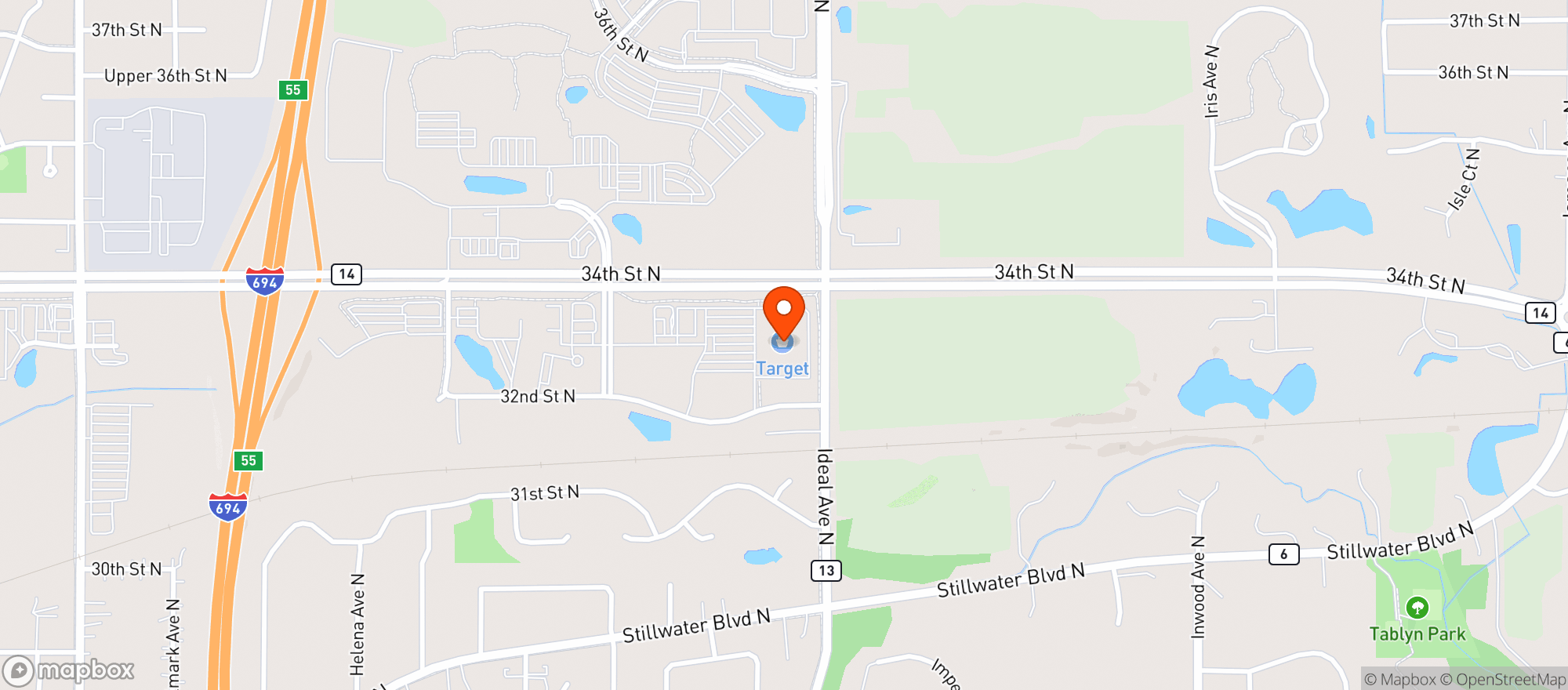 Map showing Target