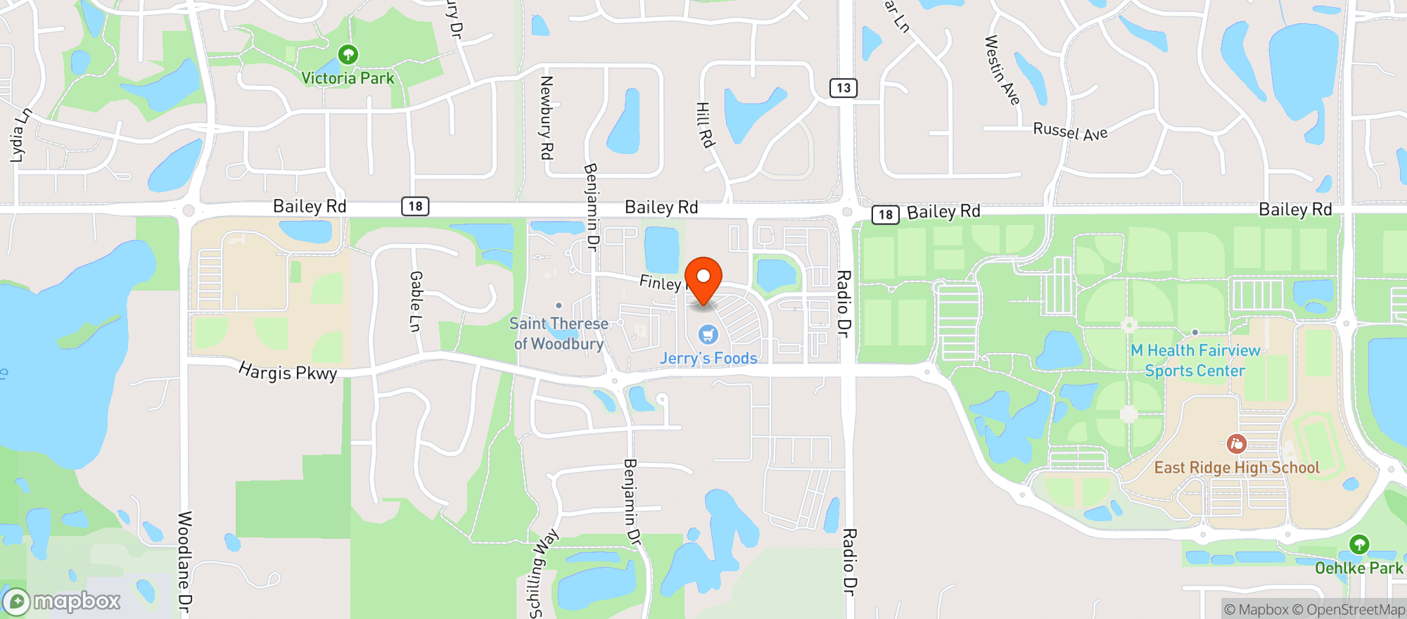 Map showing Jerry's Wine & Spirits