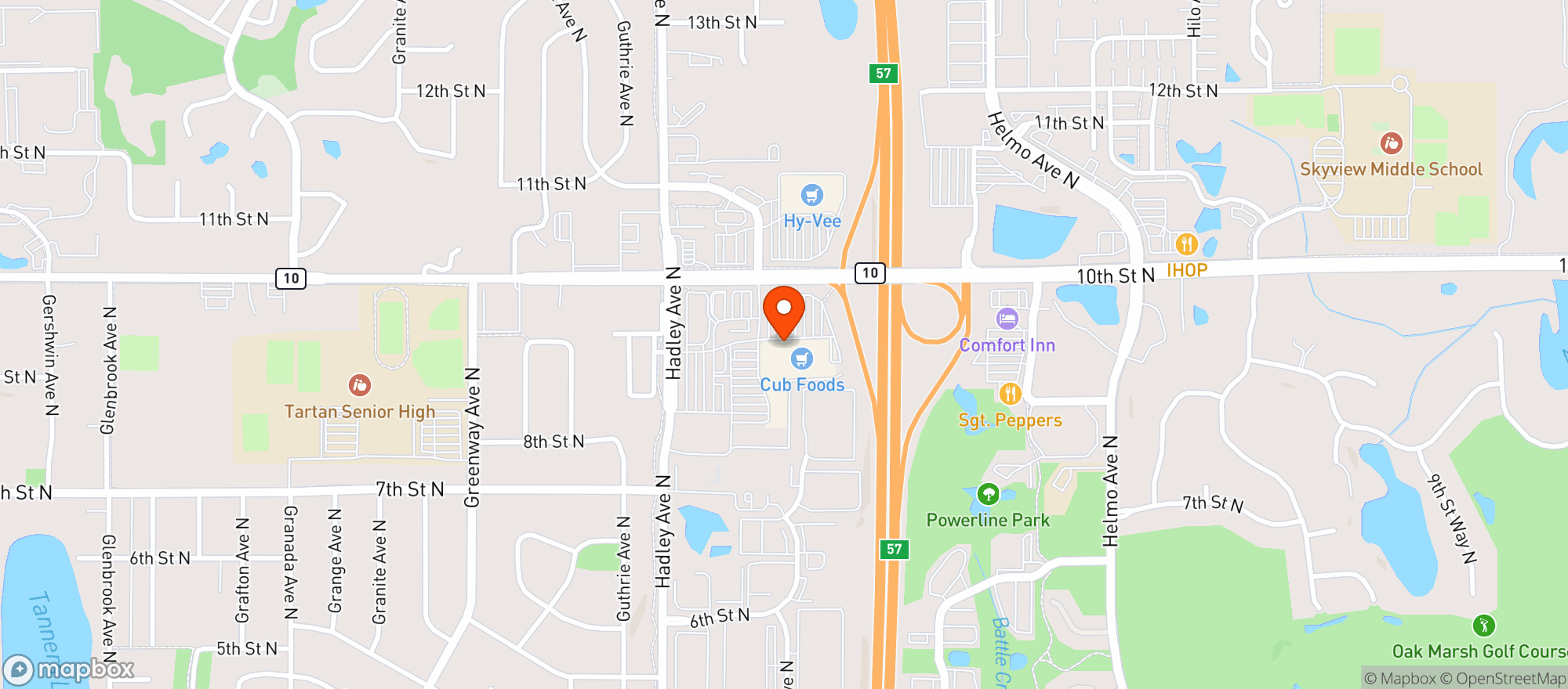 Map showing Cub Wine & Spirits #1564