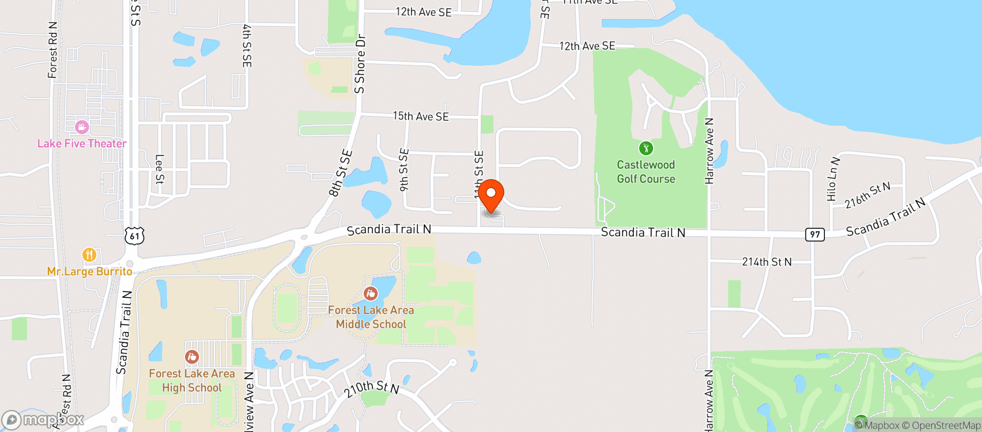 Map showing Karls Korner Liquor Store
