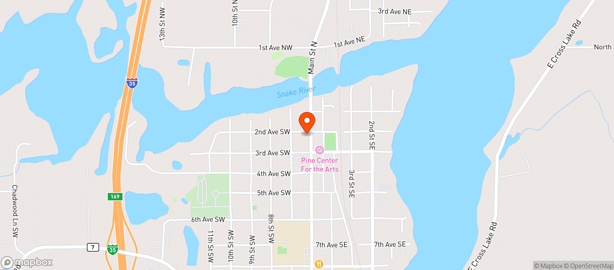 Map showing Voyageur Bottle Shop