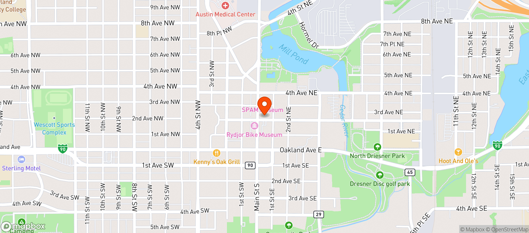Map showing Bakery Ii Lounge