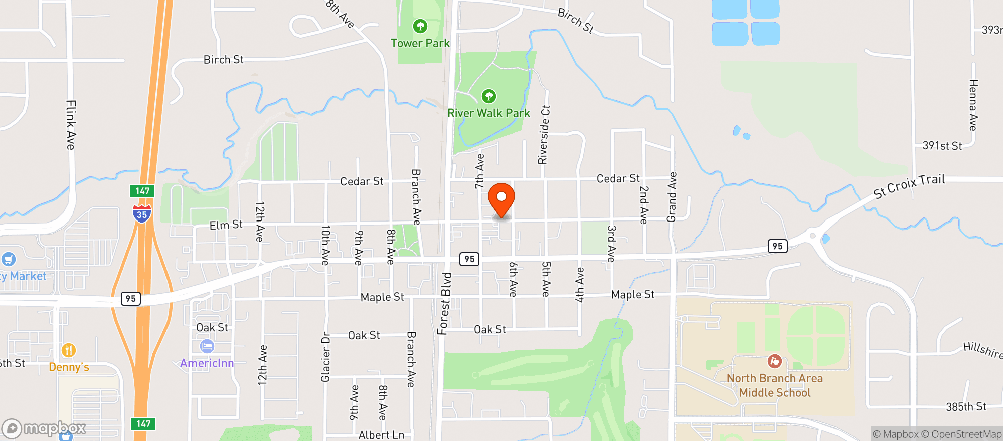 Map showing American Legion