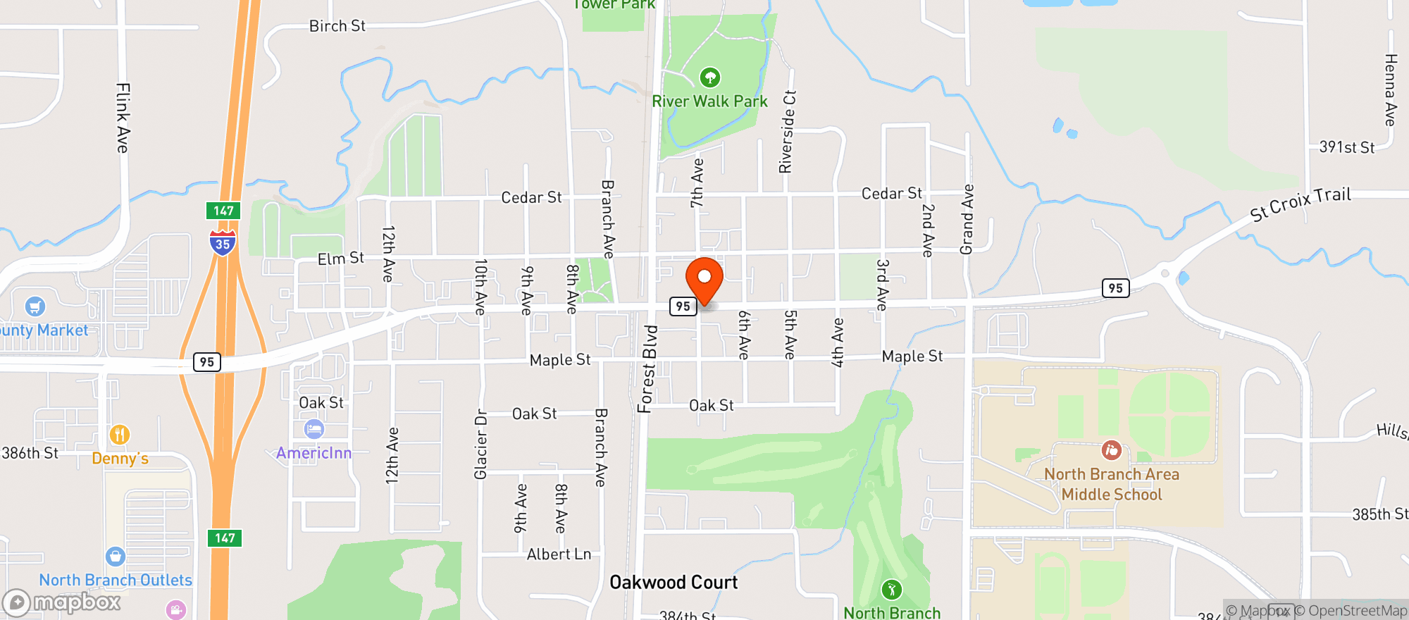 Map showing Pizza Pub