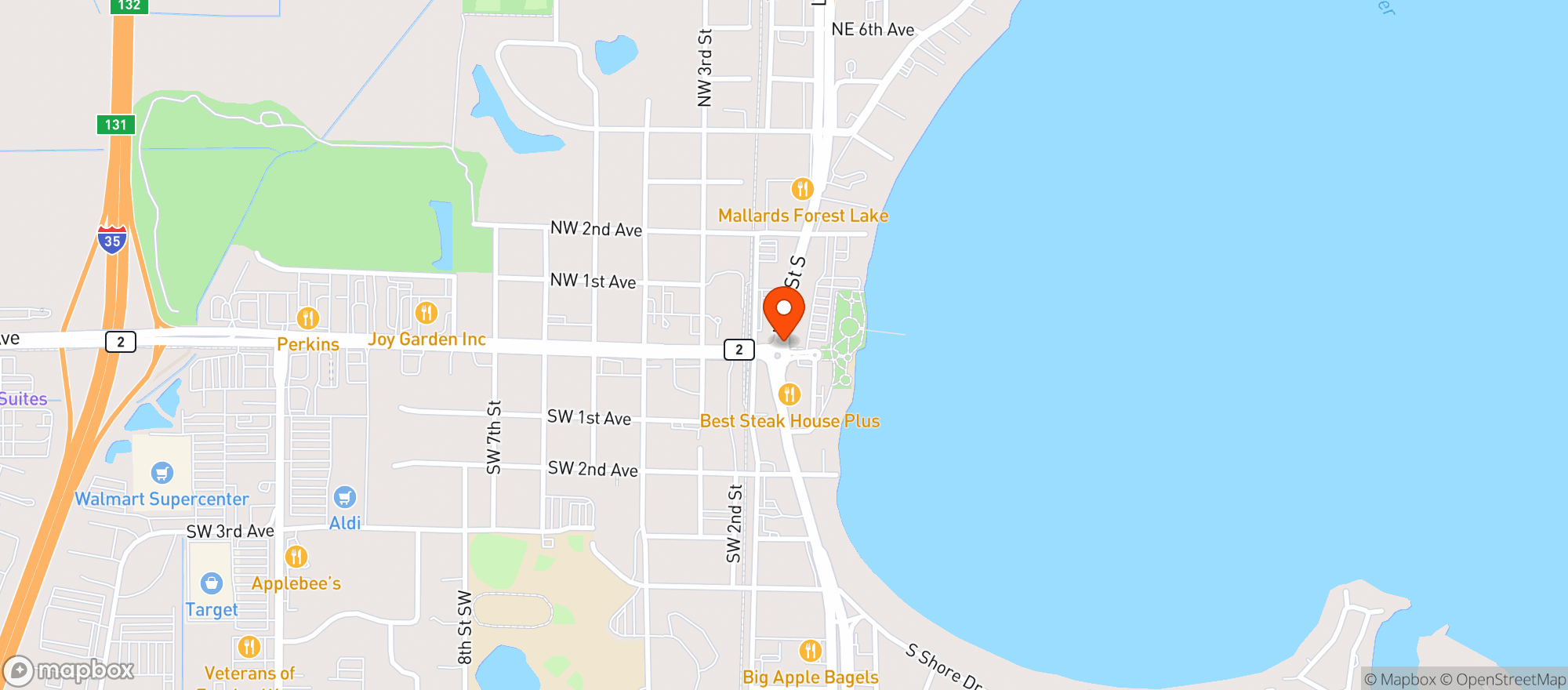 Map showing Rancho Loco Grill & Bar