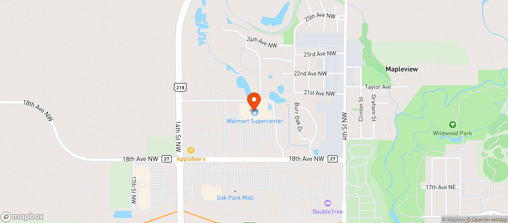 Map showing Walmart Supercenter