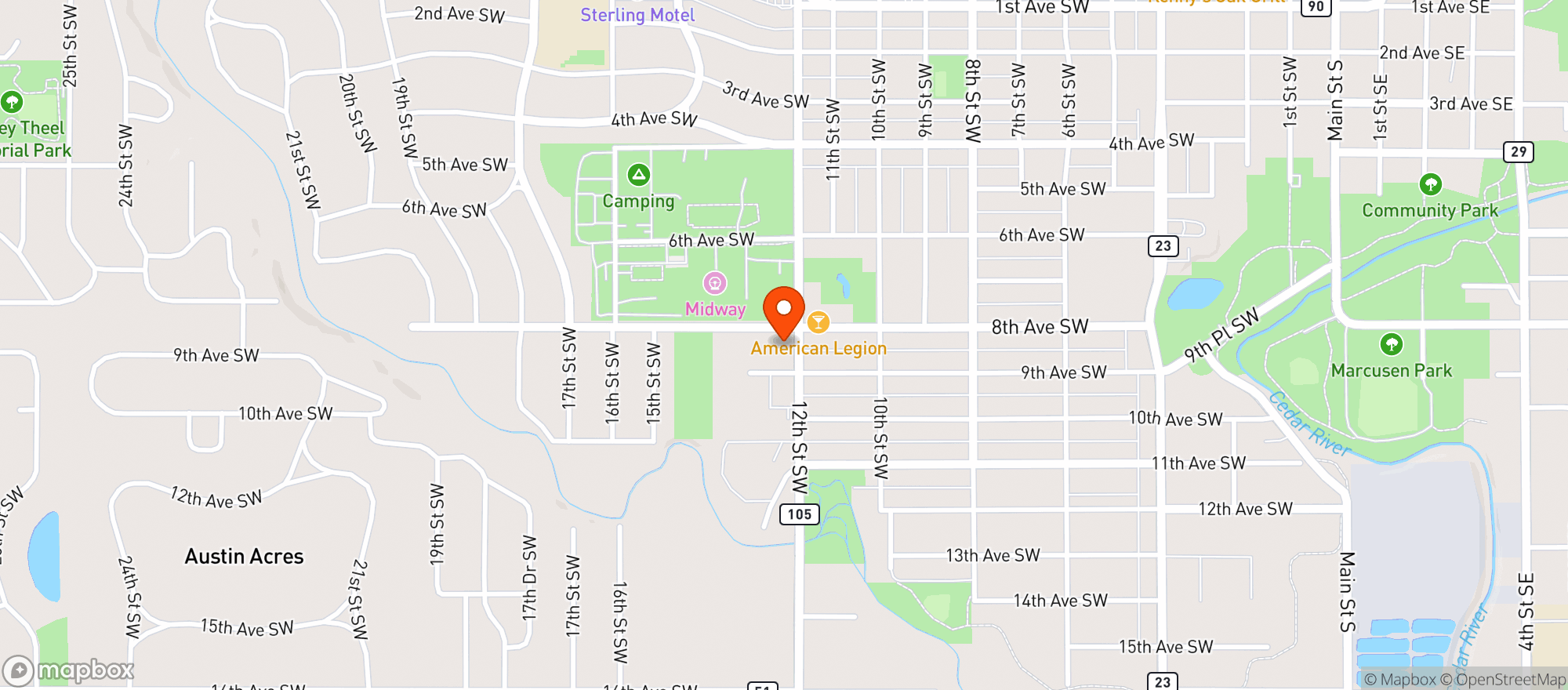 Map showing One Stop Liquor & Tobacco