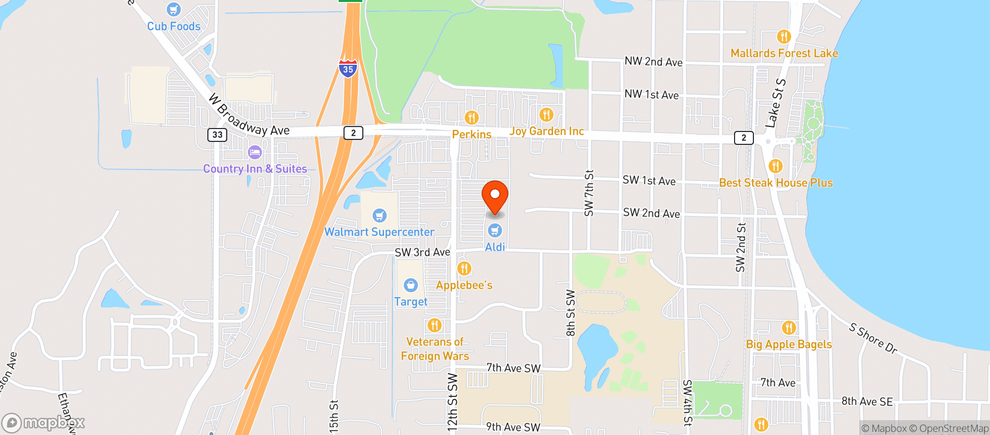 Map showing Westlake Warehous Liquor