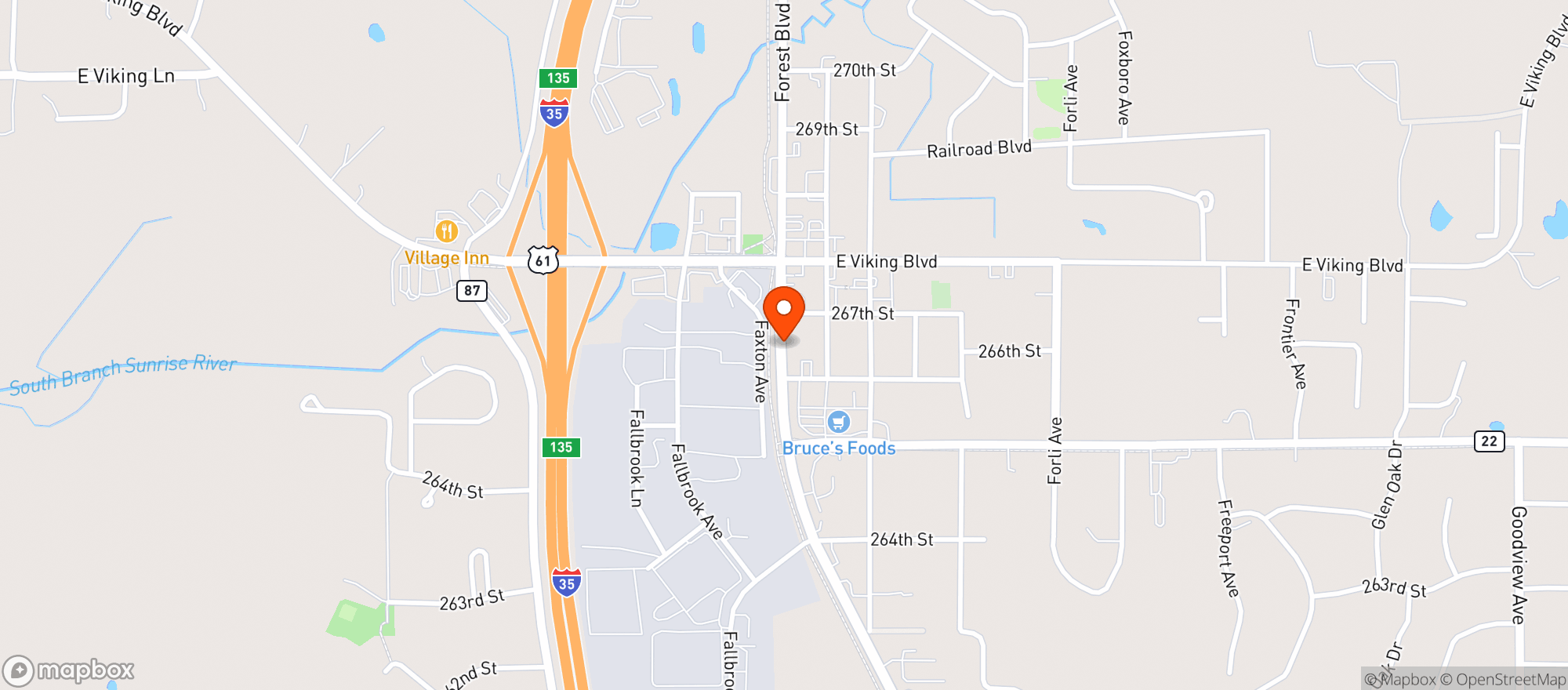Map showing Ricks Liquor Wyoming