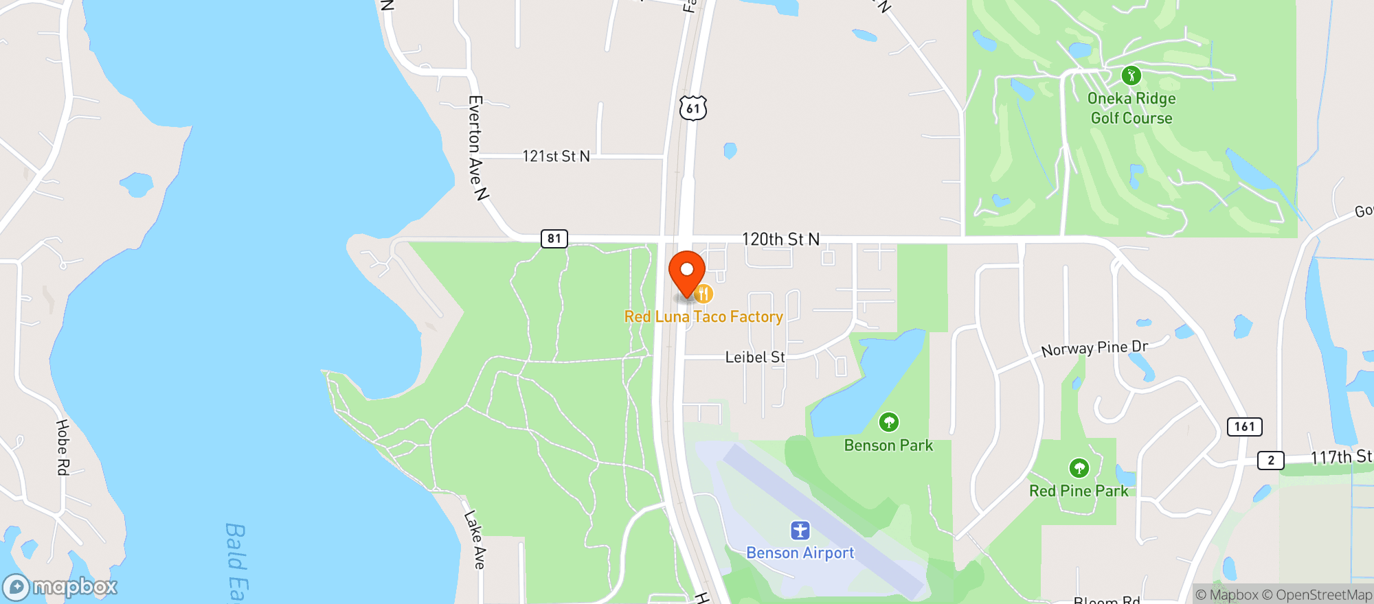 Map showing Bald Eagle Liquor