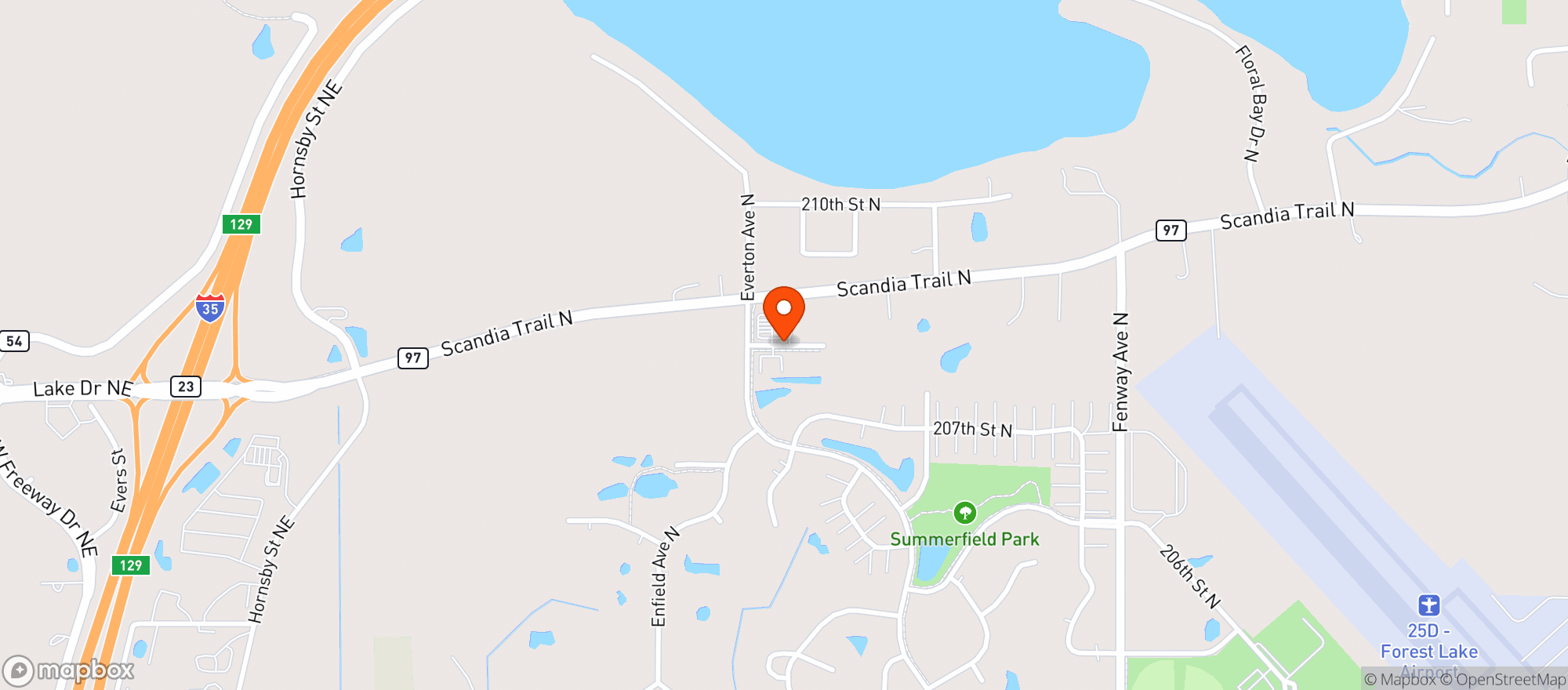 Map showing Kwik Trip