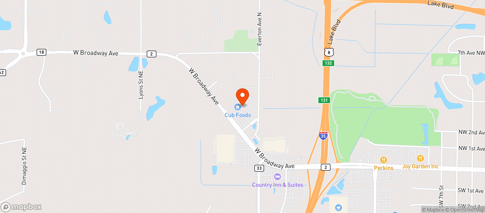 Map showing Mgm Wine & Spirits