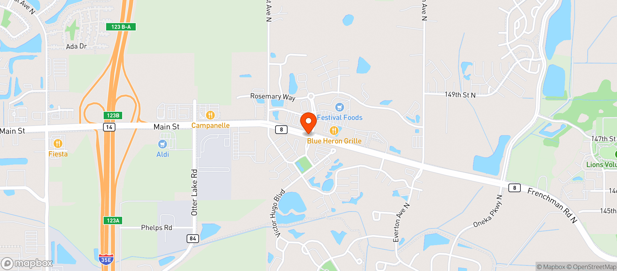 Map showing Kwik Trip