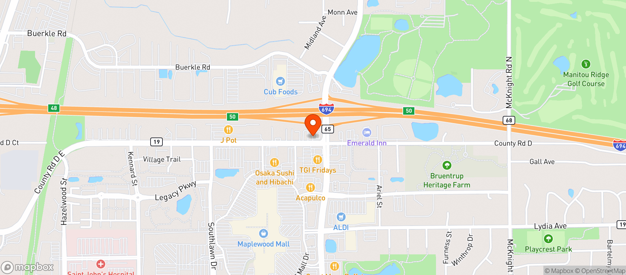 Map showing Vitamin Shoppe - Maplewood