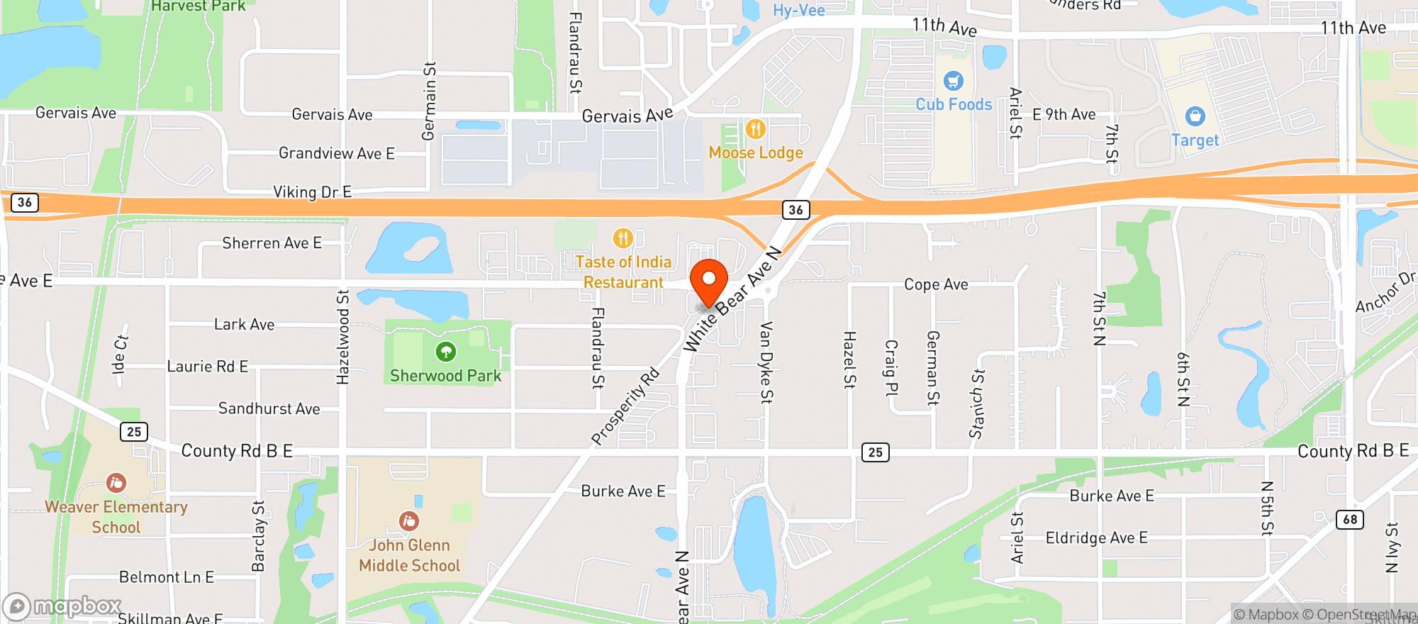 Map showing Happy Hours Liquor